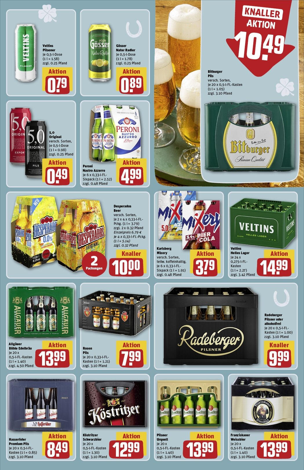 Rewe - Rewe: Wochenangebote (ab 22.12.2024) zum Blättern » Angebote | Seite: 17 | Produkte: Bitburger, Franziskaner, Kostritzer, Radler