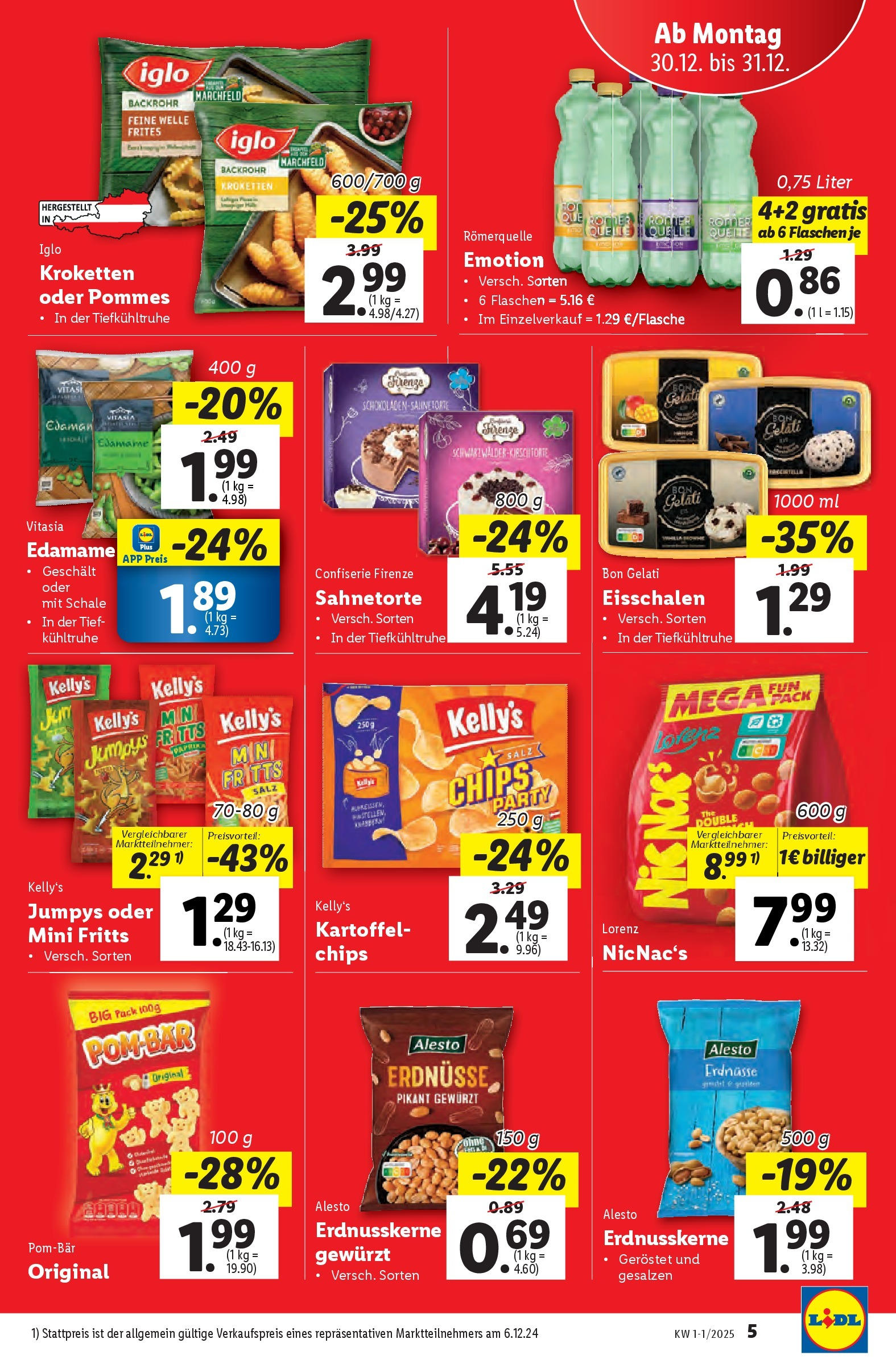 Lidl - Lidl: Flugblatt in deiner Nähe ab 29.12.2024 - Angebote ab donnerstag | Seite: 5 | Produkte: Chips, Salz