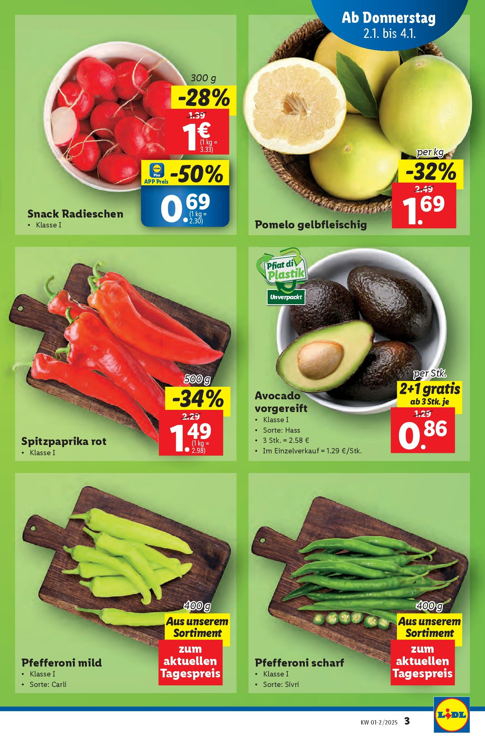 Lidl - Lidl: Flugblatt in deiner Nähe ab 29.12.2024 - Angebote ab donnerstag | Seite: 19 | Produkte: Avocado