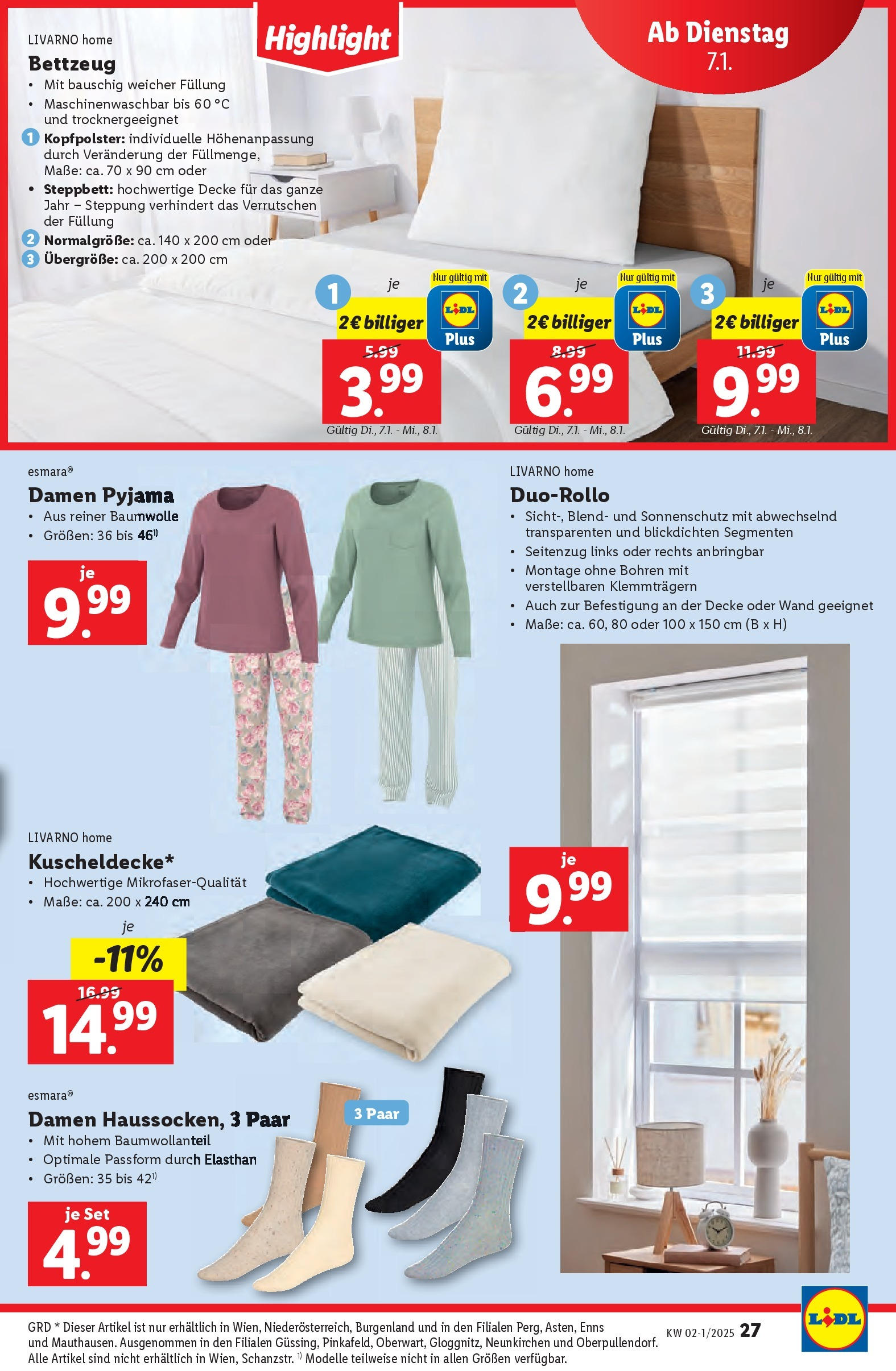 Lidl - Lidl: Flugblatt in deiner Nähe ab 29.12.2024 - Angebote ab donnerstag | Seite: 45 | Produkte: Pyjama, Decke