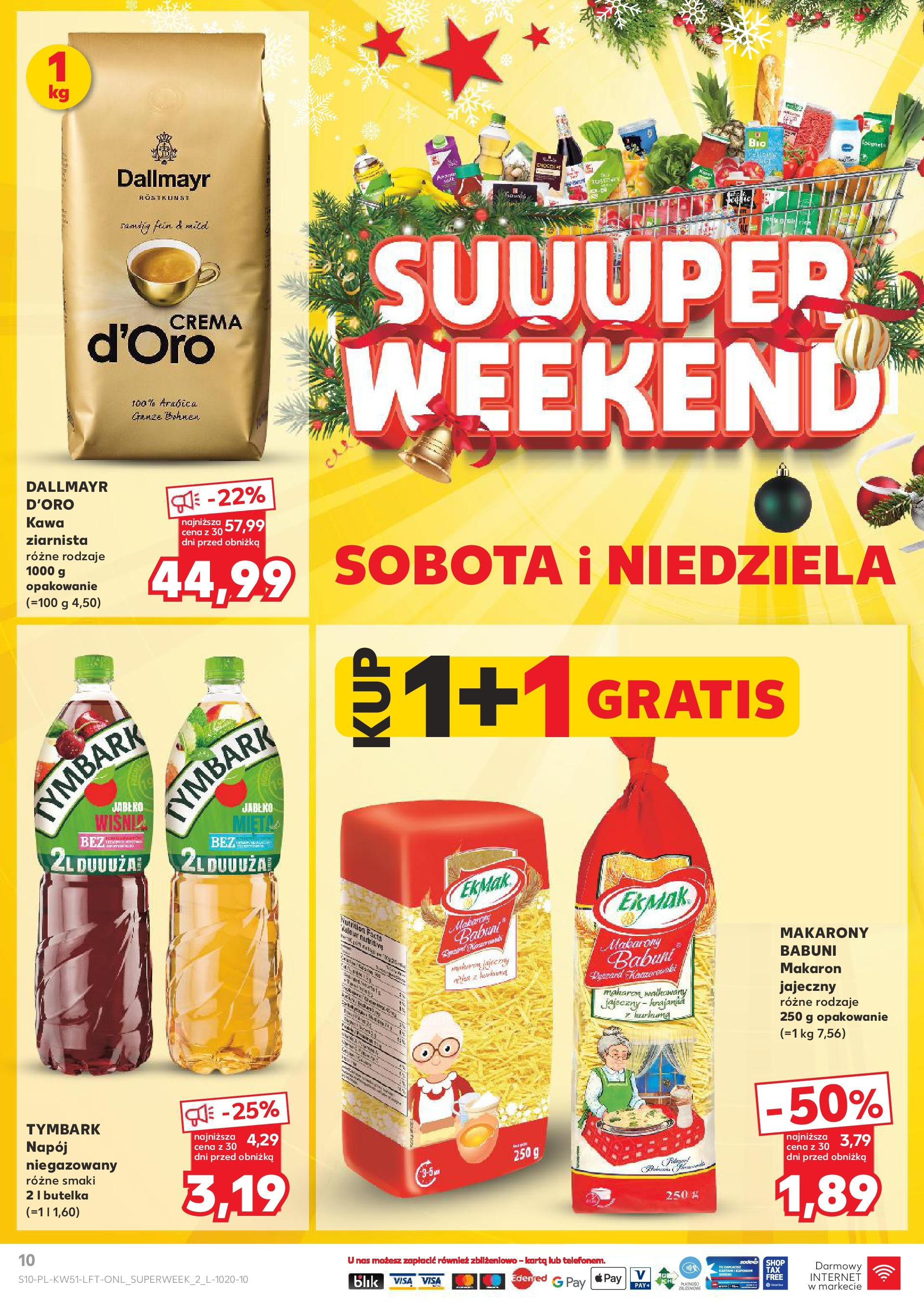 Kaufland gazetka od 19.12.2024 | Boże Narodzenie 🎄🎁 | Strona: 10 | Produkty: Karta, Kawa, Makarony, Makaron