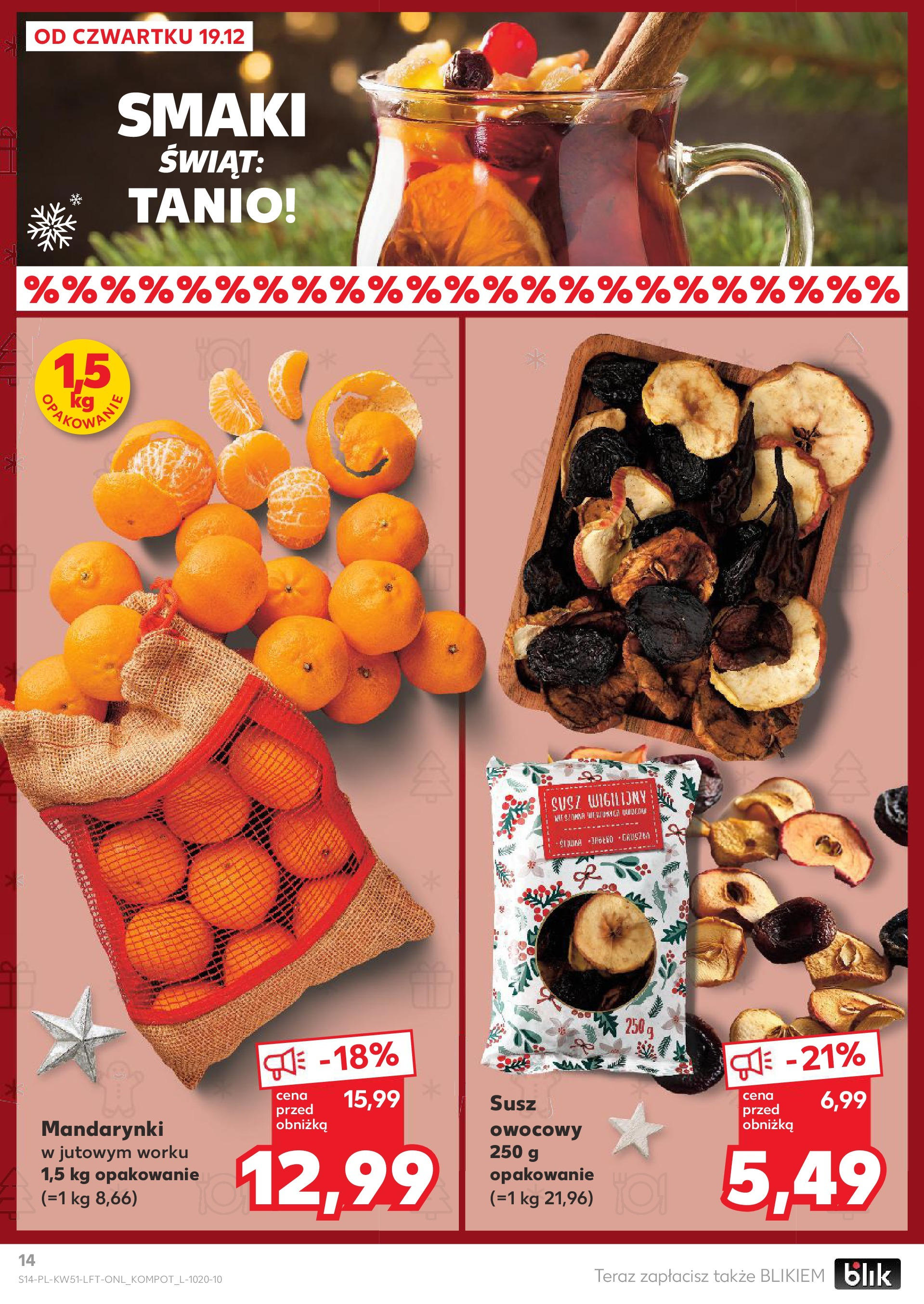 Kaufland gazetka od 19.12.2024 | Boże Narodzenie 🎄🎁 | Strona: 14 | Produkty: Mandarynki