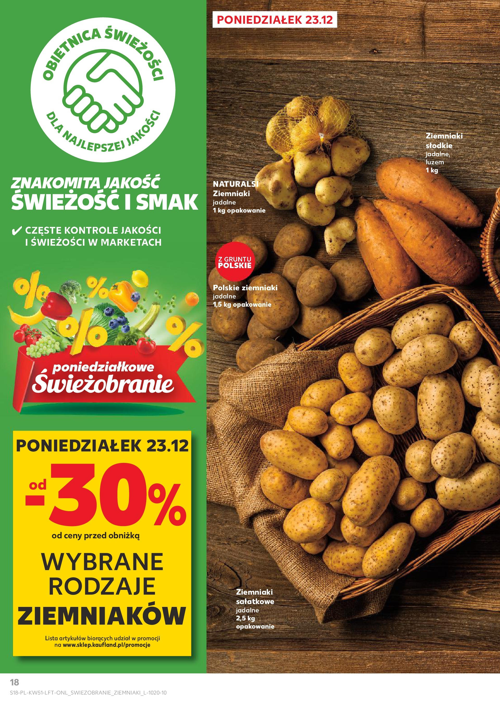 Kaufland gazetka od 19.12.2024 | Boże Narodzenie 🎄🎁 | Strona: 18 | Produkty: Ziemniaki