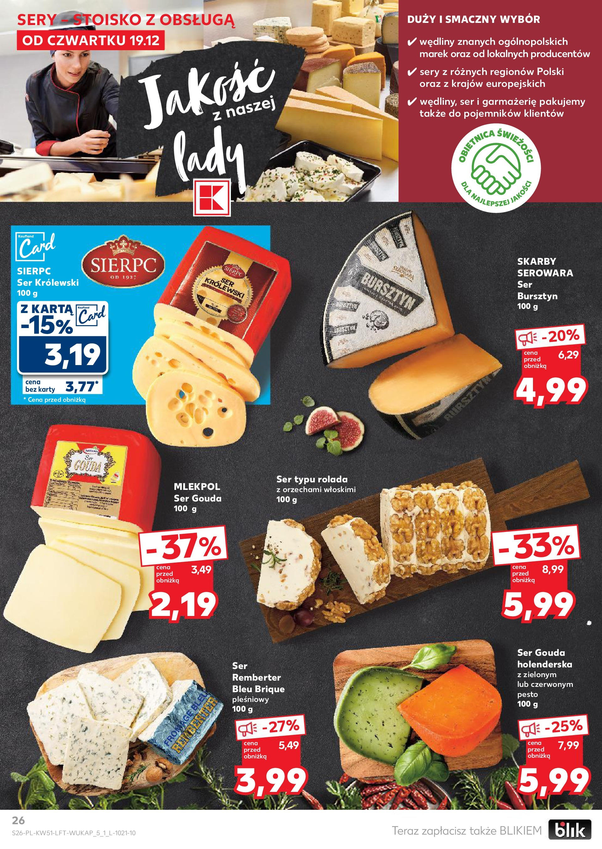 Kaufland gazetka od 19.12.2024 | Boże Narodzenie 🎄🎁 | Strona: 26 | Produkty: Rolada, Pesto, Sery, Wędliny