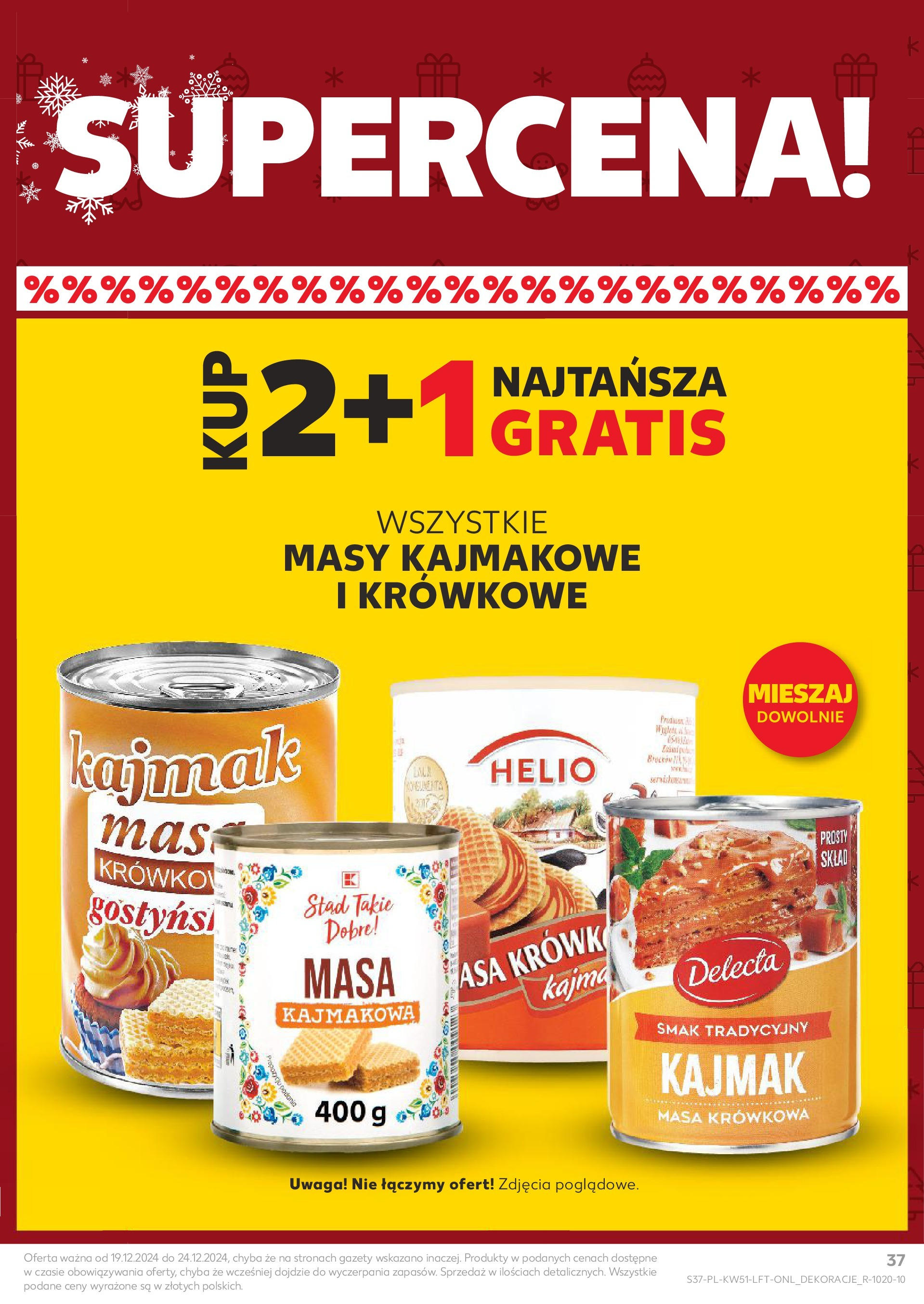 Kaufland gazetka od 19.12.2024 | Boże Narodzenie 🎄🎁 | Strona: 37 | Produkty: Kajmak