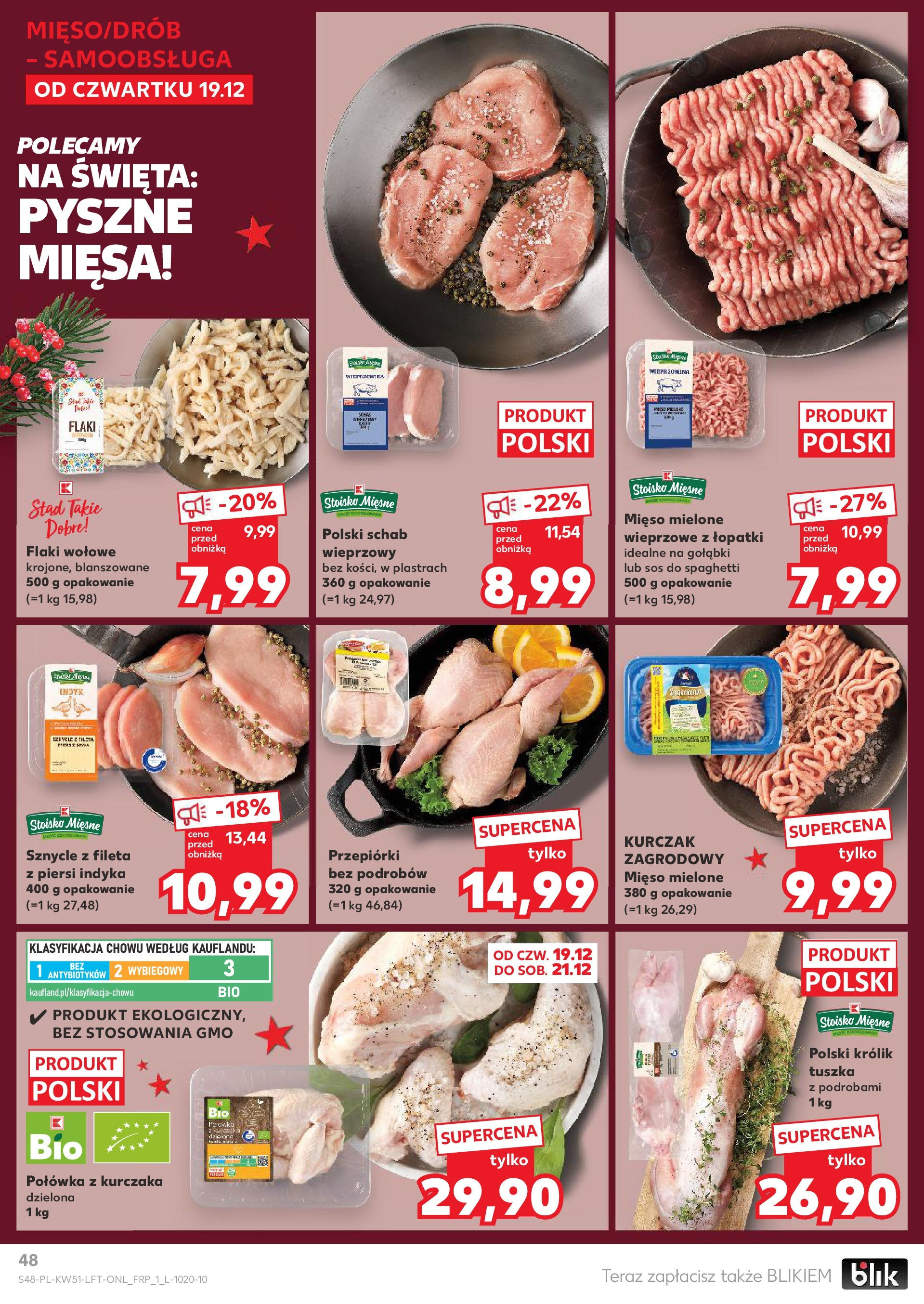 Kaufland gazetka od 19.12.2024 | Boże Narodzenie 🎄🎁 | Strona: 48 | Produkty: Piersi, Mięso mielone, Sos do spaghetti, Sos