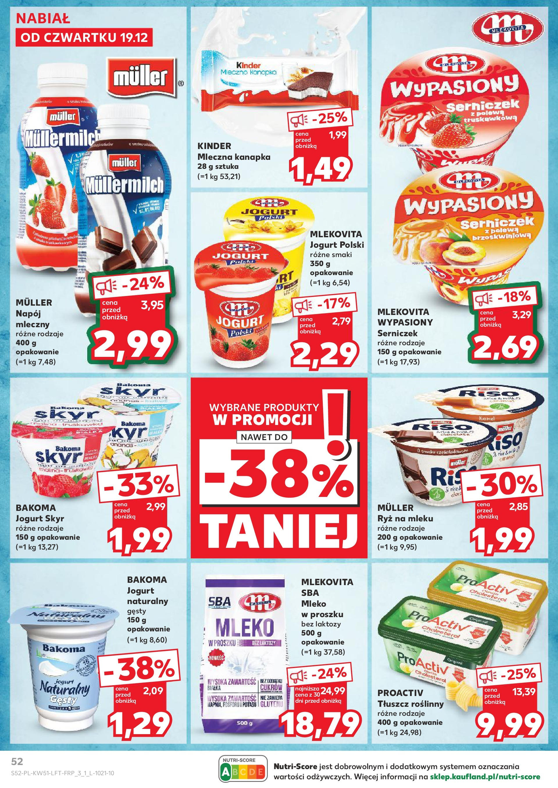 Kaufland gazetka od 19.12.2024 | Boże Narodzenie 🎄🎁 | Strona: 52 | Produkty: Bez laktozy, Jogurt naturalny, Jogurt, Ananas