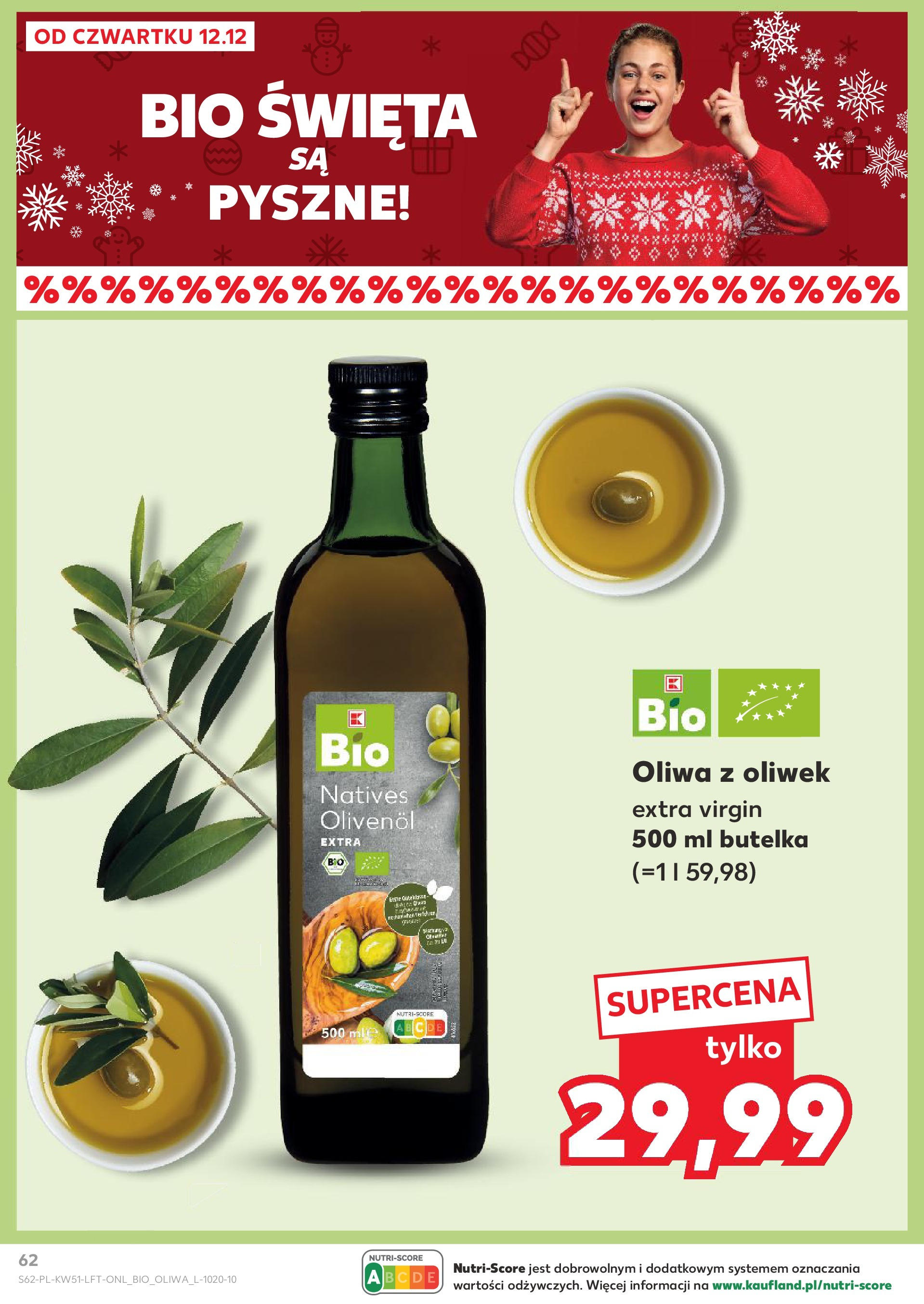 Kaufland gazetka od 19.12.2024 | Boże Narodzenie 🎄🎁 | Strona: 62 | Produkty: Oliwa z oliwek