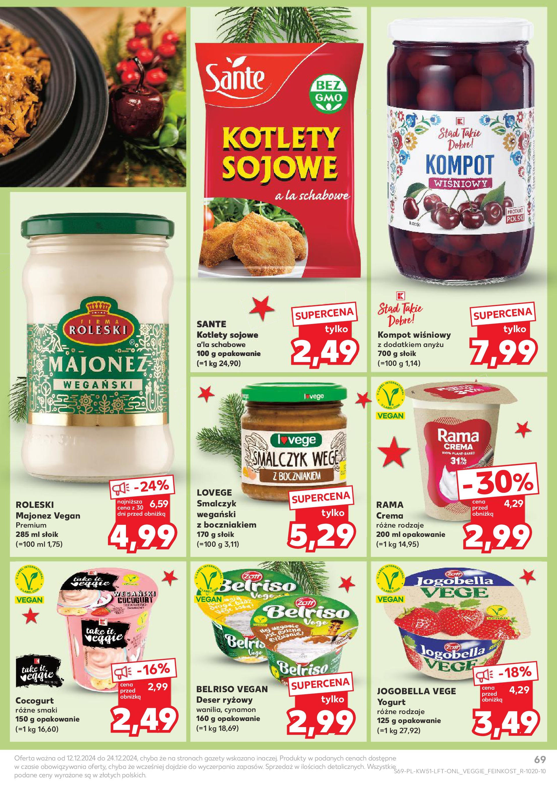 Kaufland gazetka od 19.12.2024 | Boże Narodzenie 🎄🎁 | Strona: 69 | Produkty: Cynamon, Kotlety, Majonez