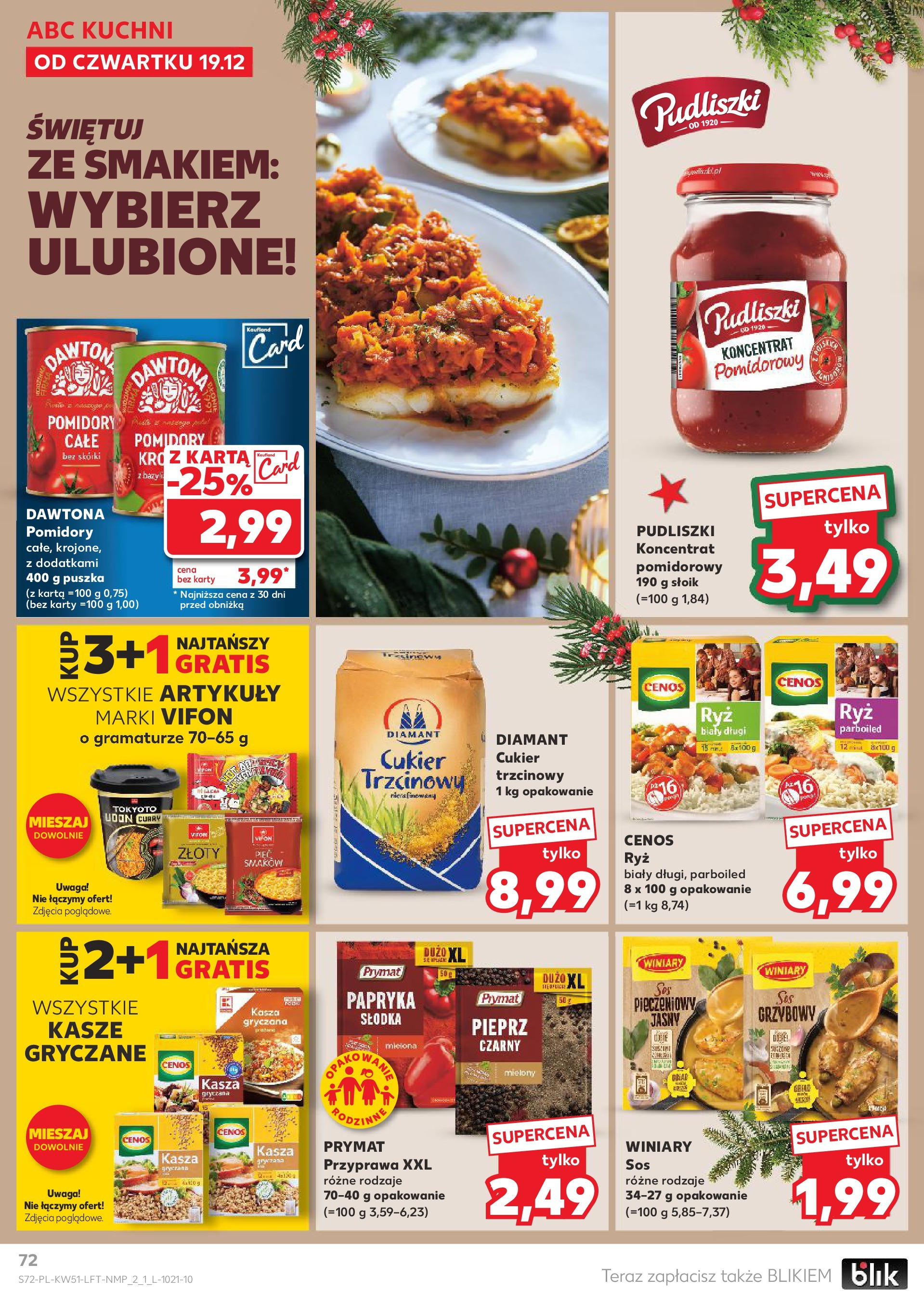 Kaufland gazetka od 19.12.2024 | Boże Narodzenie 🎄🎁 | Strona: 72 | Produkty: Curry, Koncentrat pomidorowy, Pomidory, Pieprz