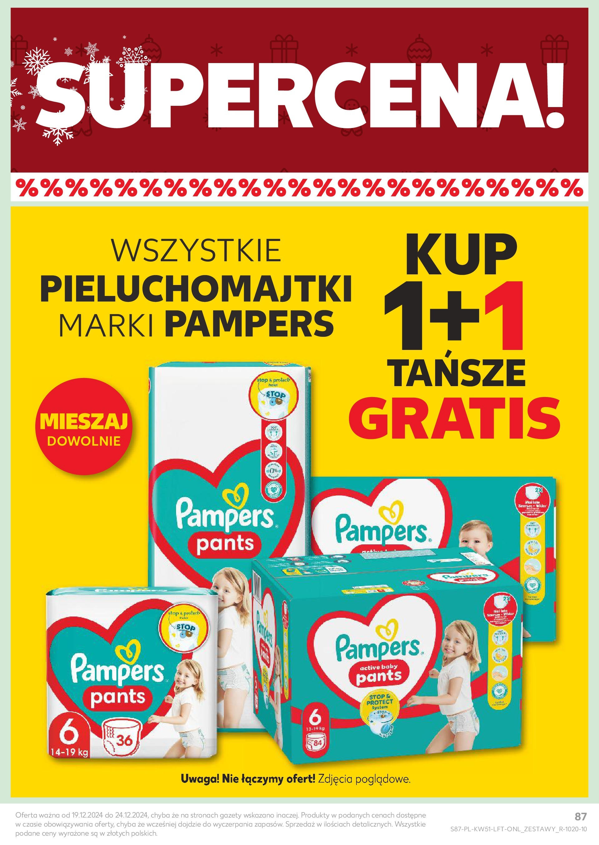 Kaufland gazetka od 19.12.2024 | Boże Narodzenie 🎄🎁 | Strona: 87 | Produkty: Pampers, Pieluchomajtki