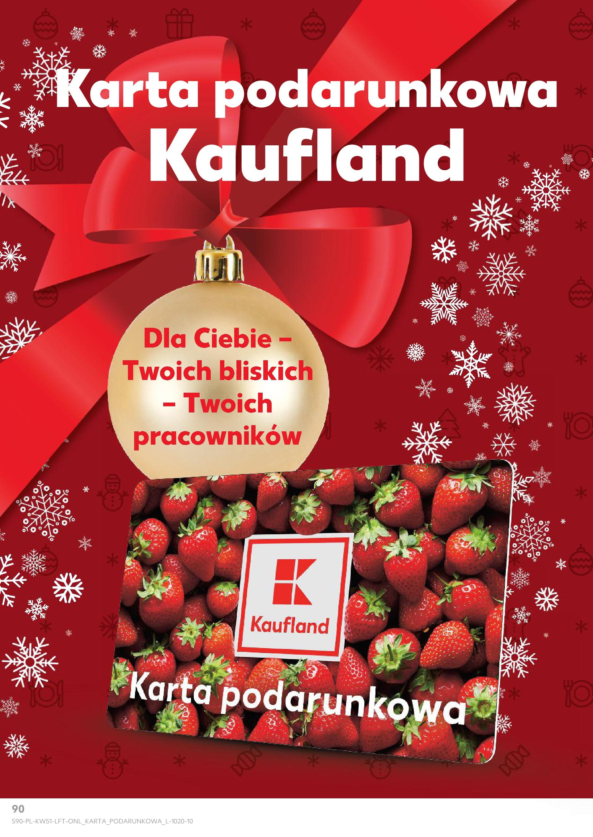 Kaufland gazetka od 19.12.2024 | Boże Narodzenie 🎄🎁 | Strona: 90 | Produkty: Karta