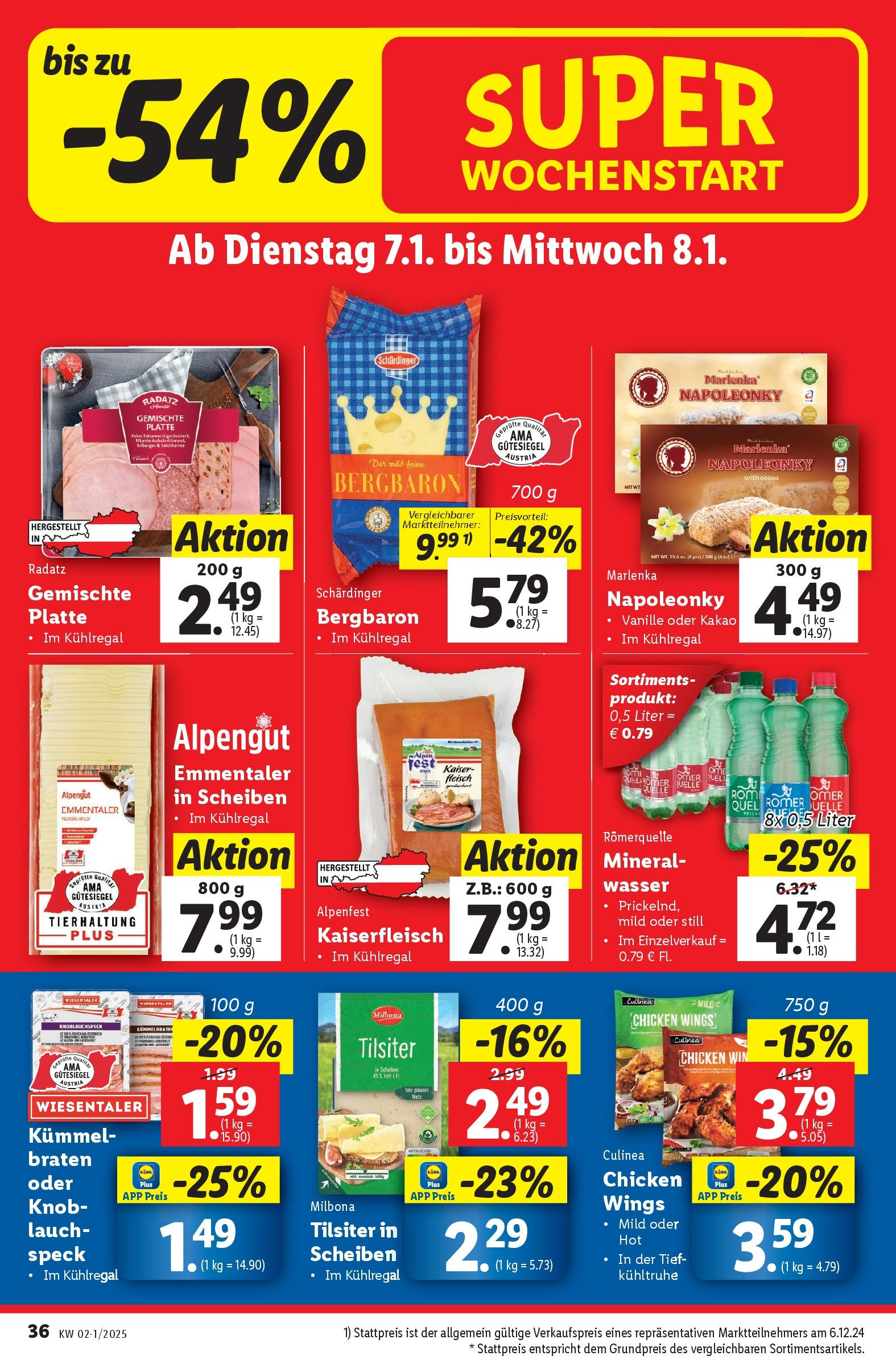 Lidl - Lidl: Flugblatt in deiner Nähe ab 01.01.2025 - Angebote ab donnerstag | Seite: 38 | Produkte: Wasser