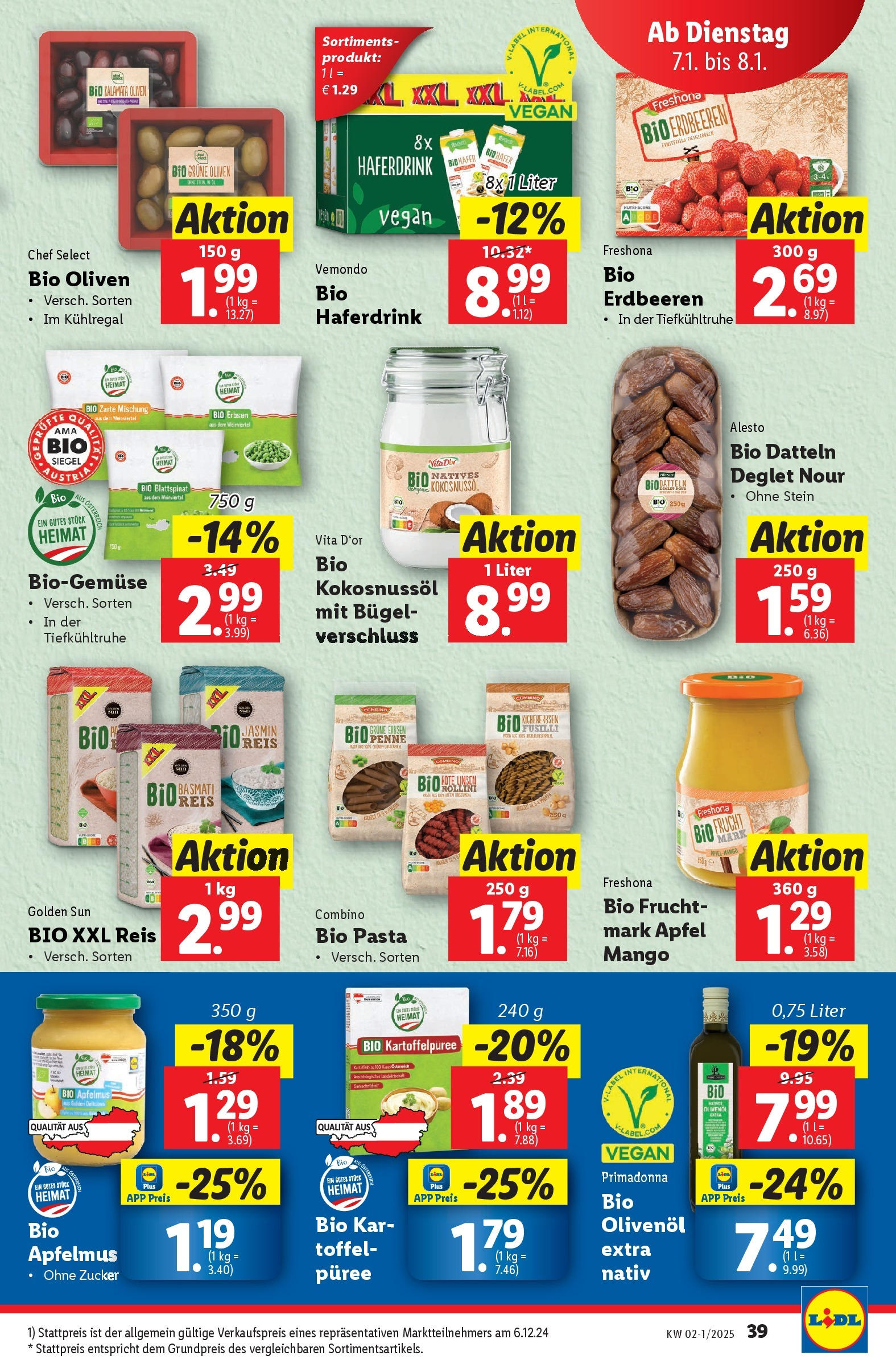 Lidl - Lidl: Flugblatt in deiner Nähe ab 01.01.2025 - Angebote ab donnerstag | Seite: 41 | Produkte: Erdbeeren, Mango, Erbsen, Äpfel