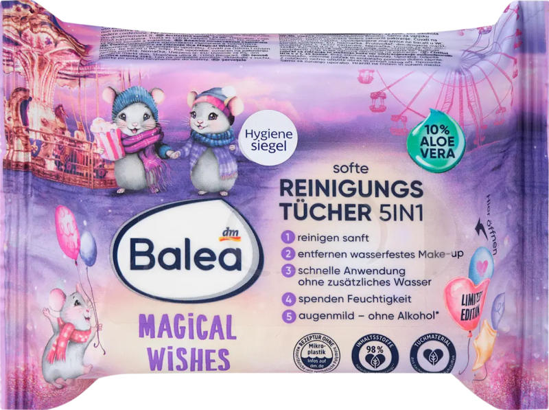 Balea Abschminktücher 5in1 Magical Wishes