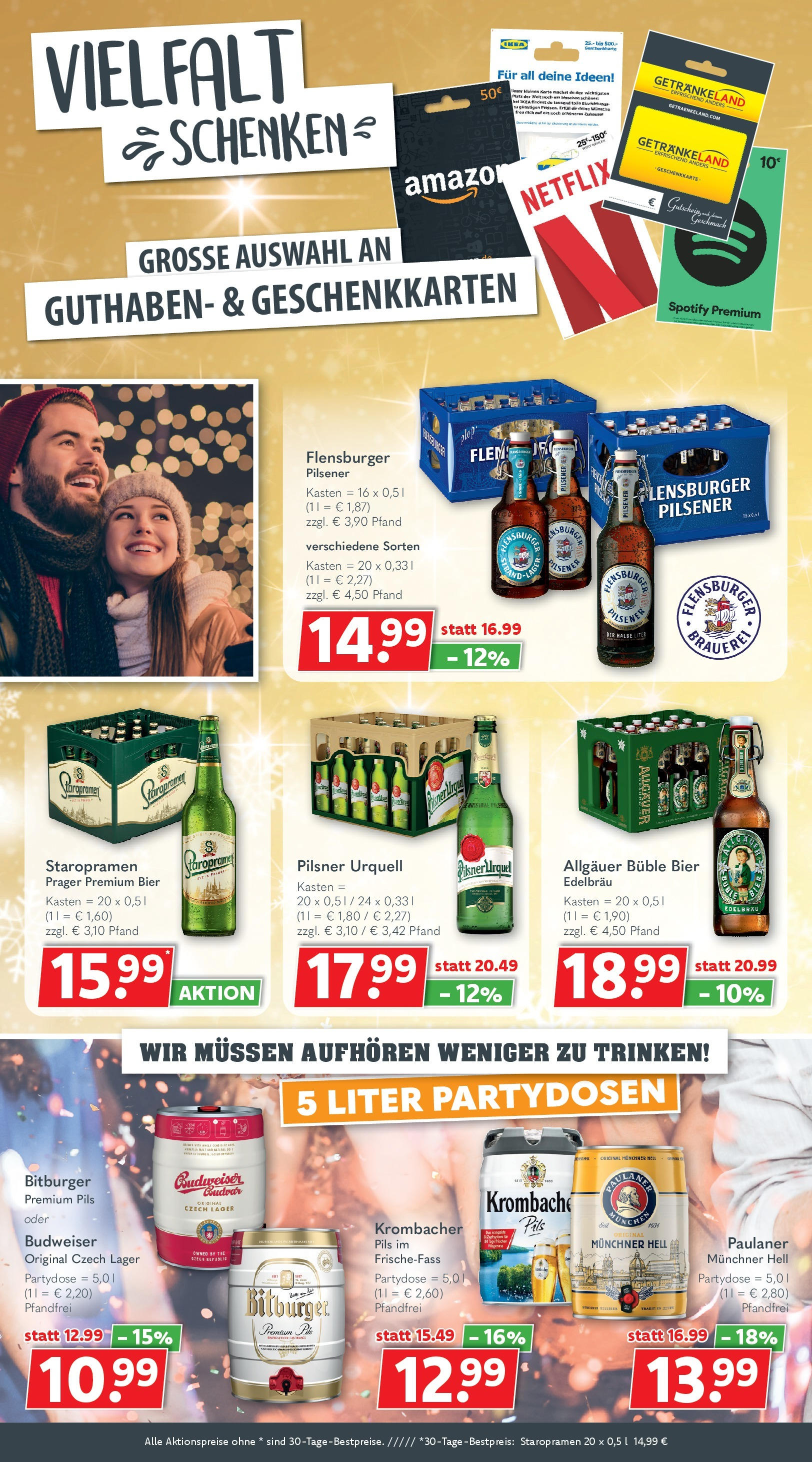 Getränkeland - Getränkeangebote (ab 22.12.2024) zum Blättern | Seite: 2 | Produkte: Bitburger, Pils, Flensburger, Krombacher