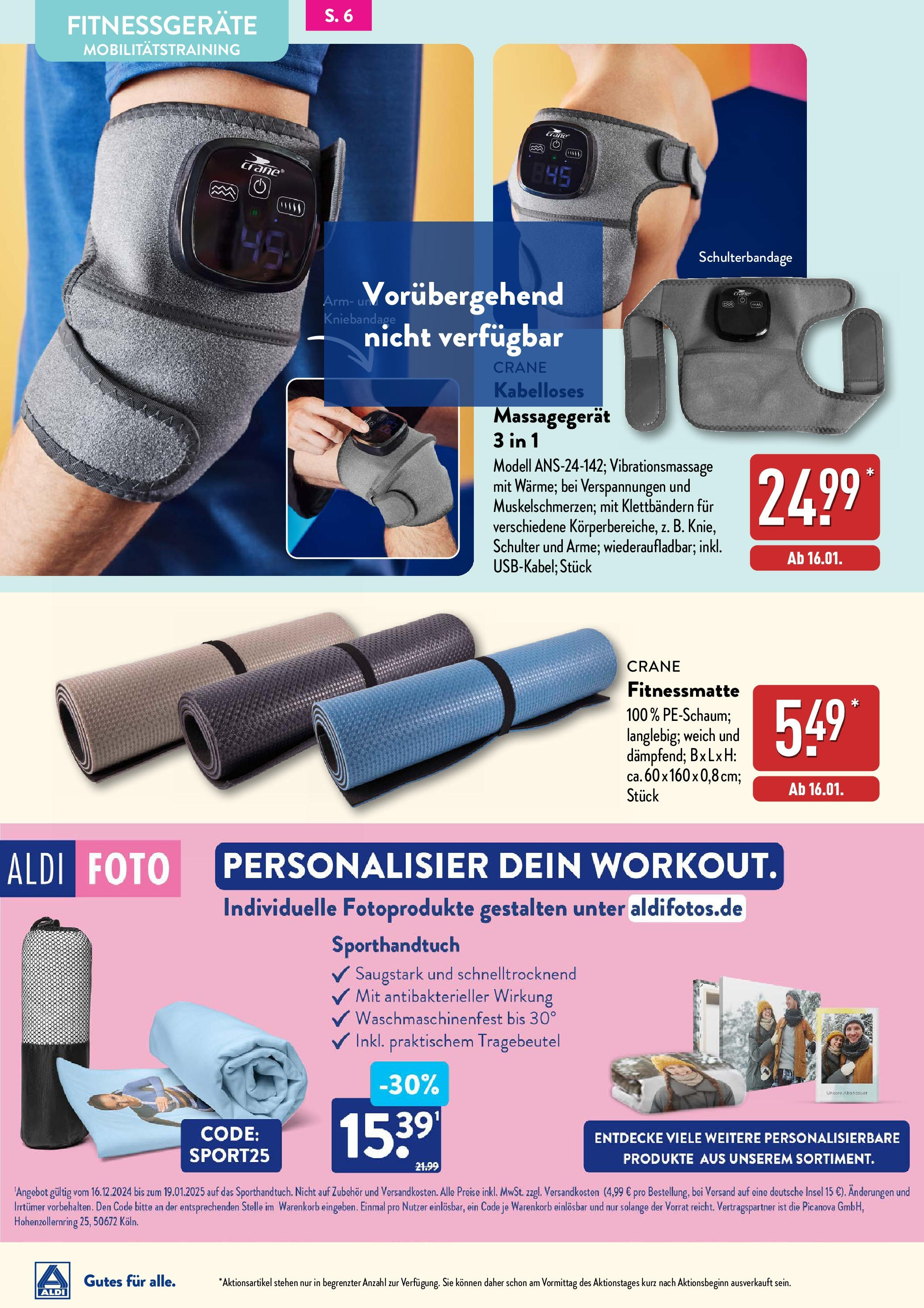 Aldi Fitness (ab 02.01.2025) » Angebote Online | Seite: 6 | Produkte: Massagegerät