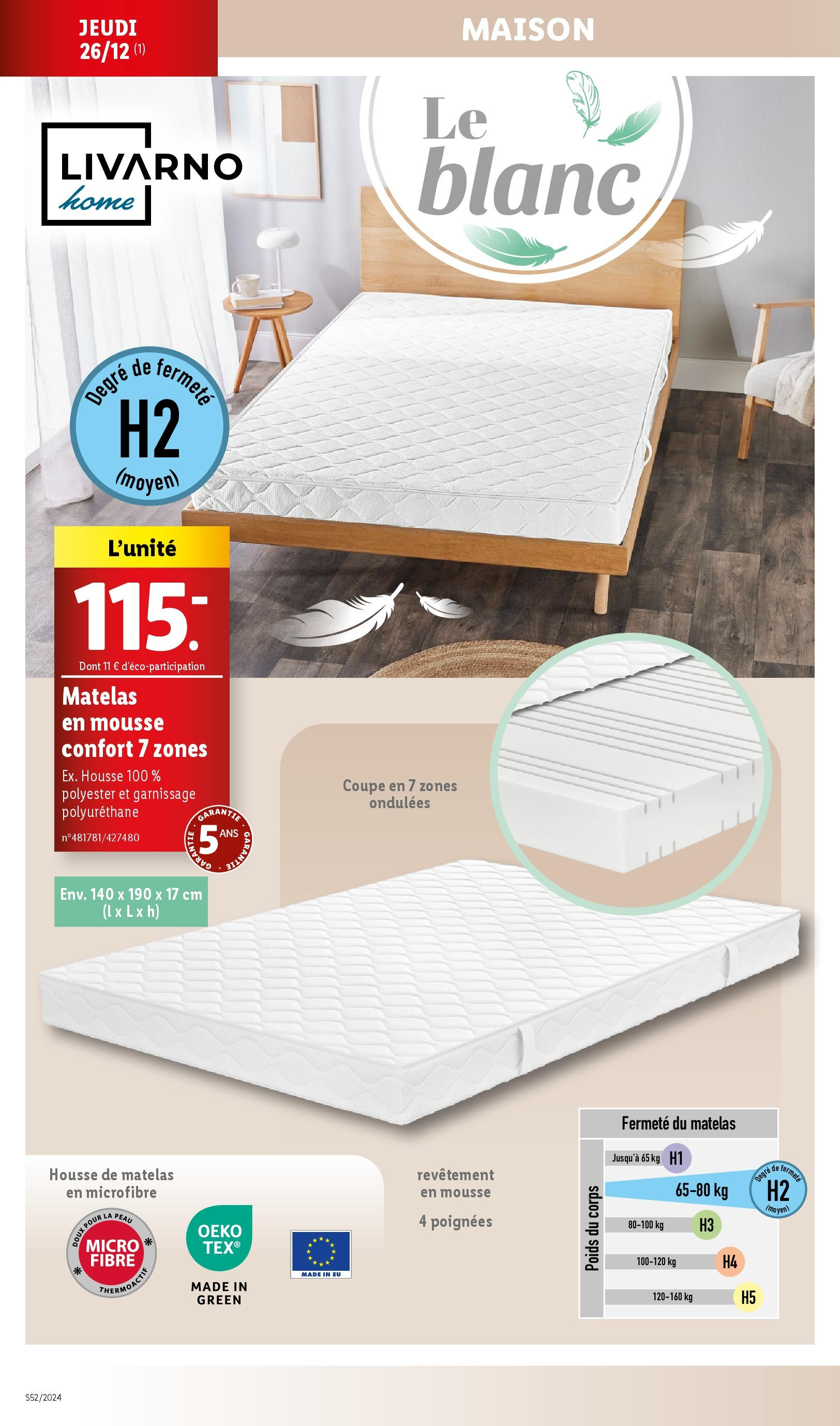 Catalogue LIDL du 22/12/2024 | Promo prospectus en ligne | Page: 20 | Produits: Poids, Mousse, Poignées, Matelas