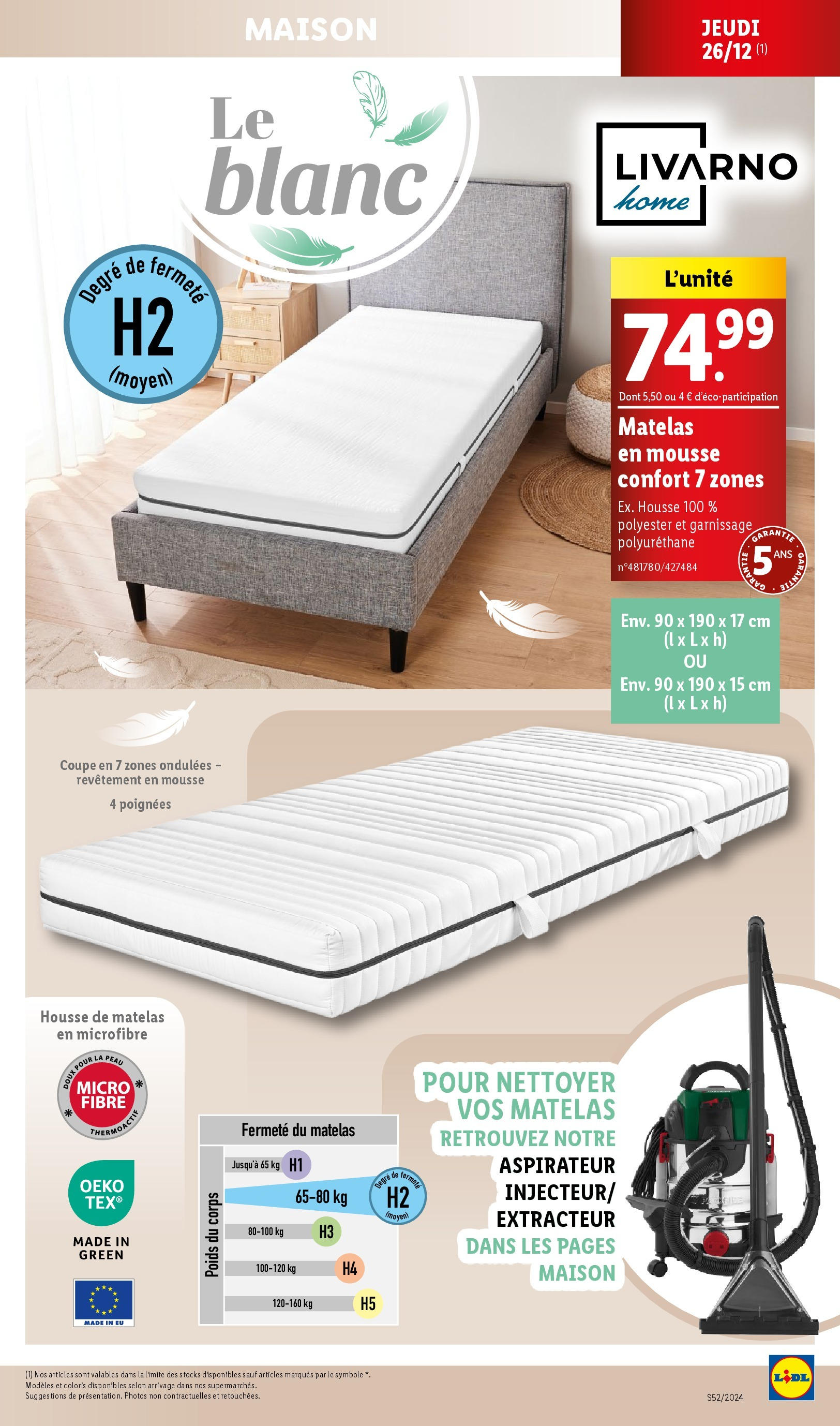 Catalogue LIDL du 22/12/2024 | Promo prospectus en ligne | Page: 21 | Produits: Poids, Aspirateur, Mousse, Poignées