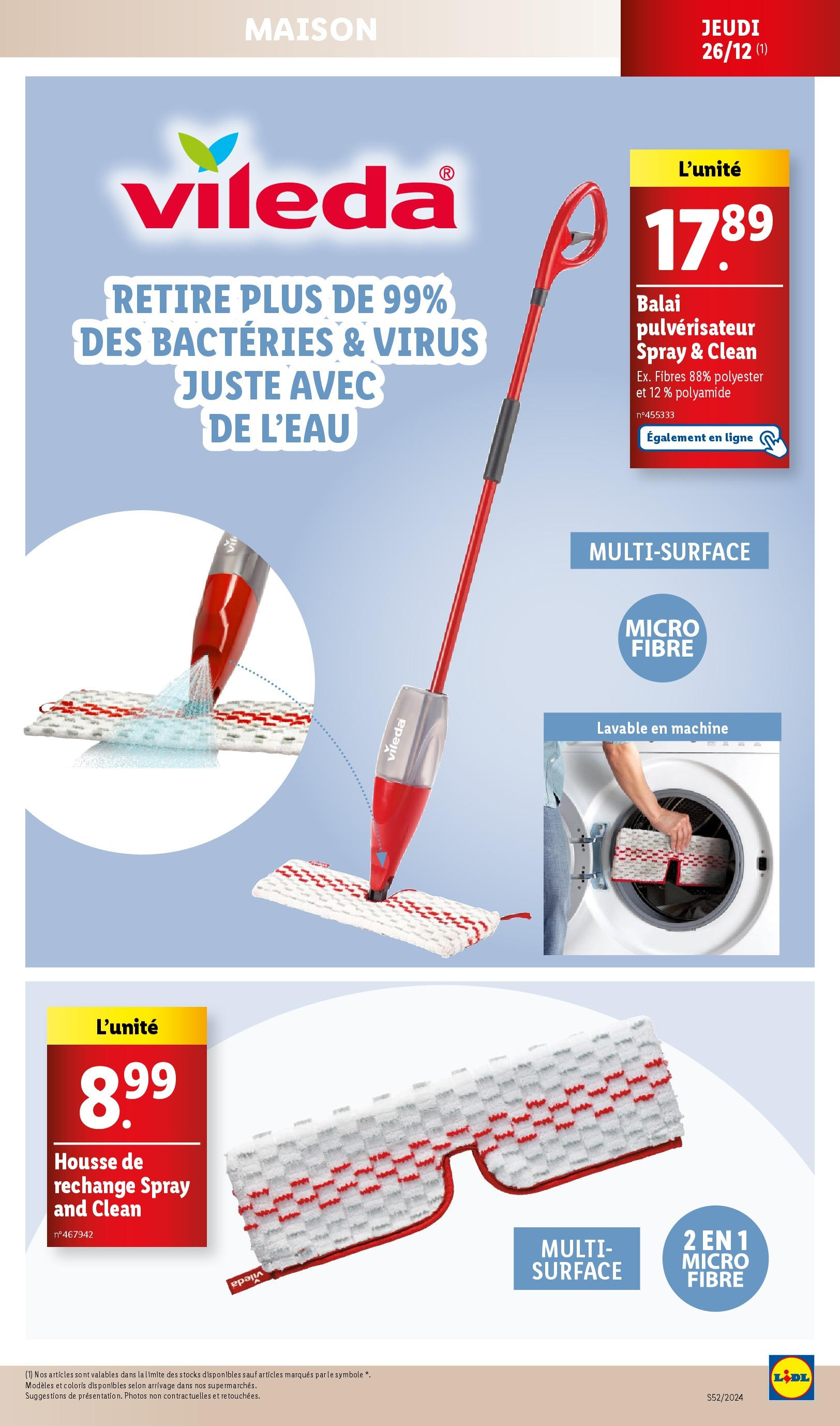 Catalogue LIDL du 22/12/2024 | Promo prospectus en ligne | Page: 31 | Produits: Balai, Vileda