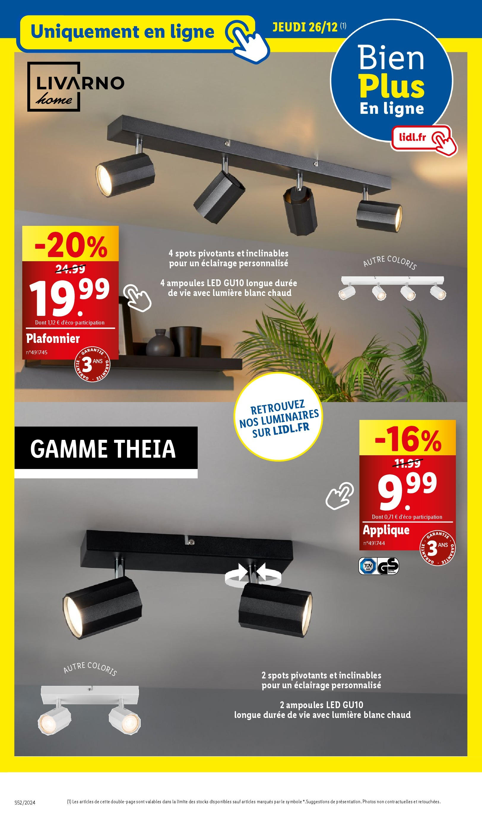 Catalogue LIDL du 22/12/2024 | Promo prospectus en ligne | Page: 38 | Produits: Plafonnier