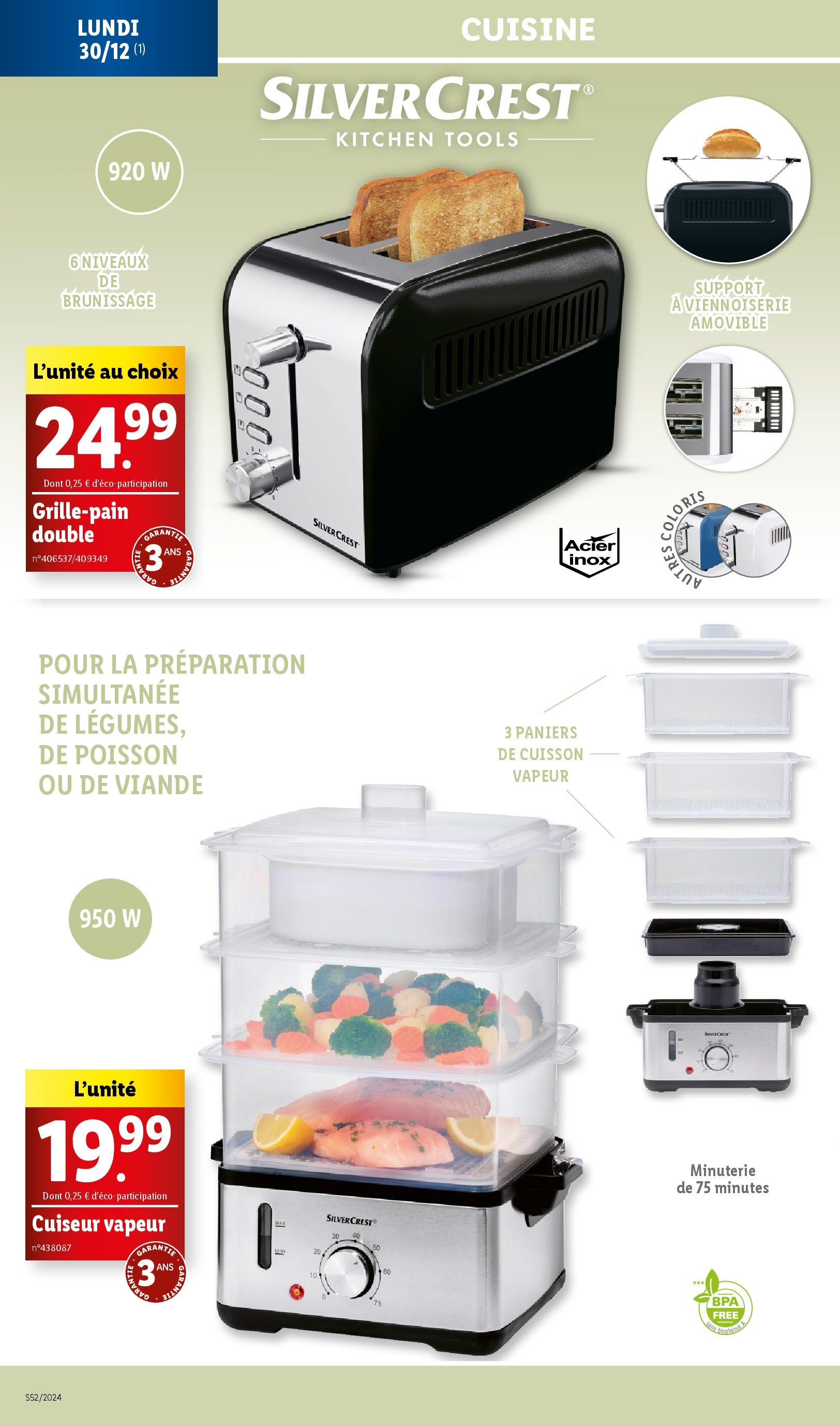 Catalogue LIDL du 25/12/2024 | Promo prospectus en ligne | Page: 54 | Produits: Cuiseur, Viande, Poisson