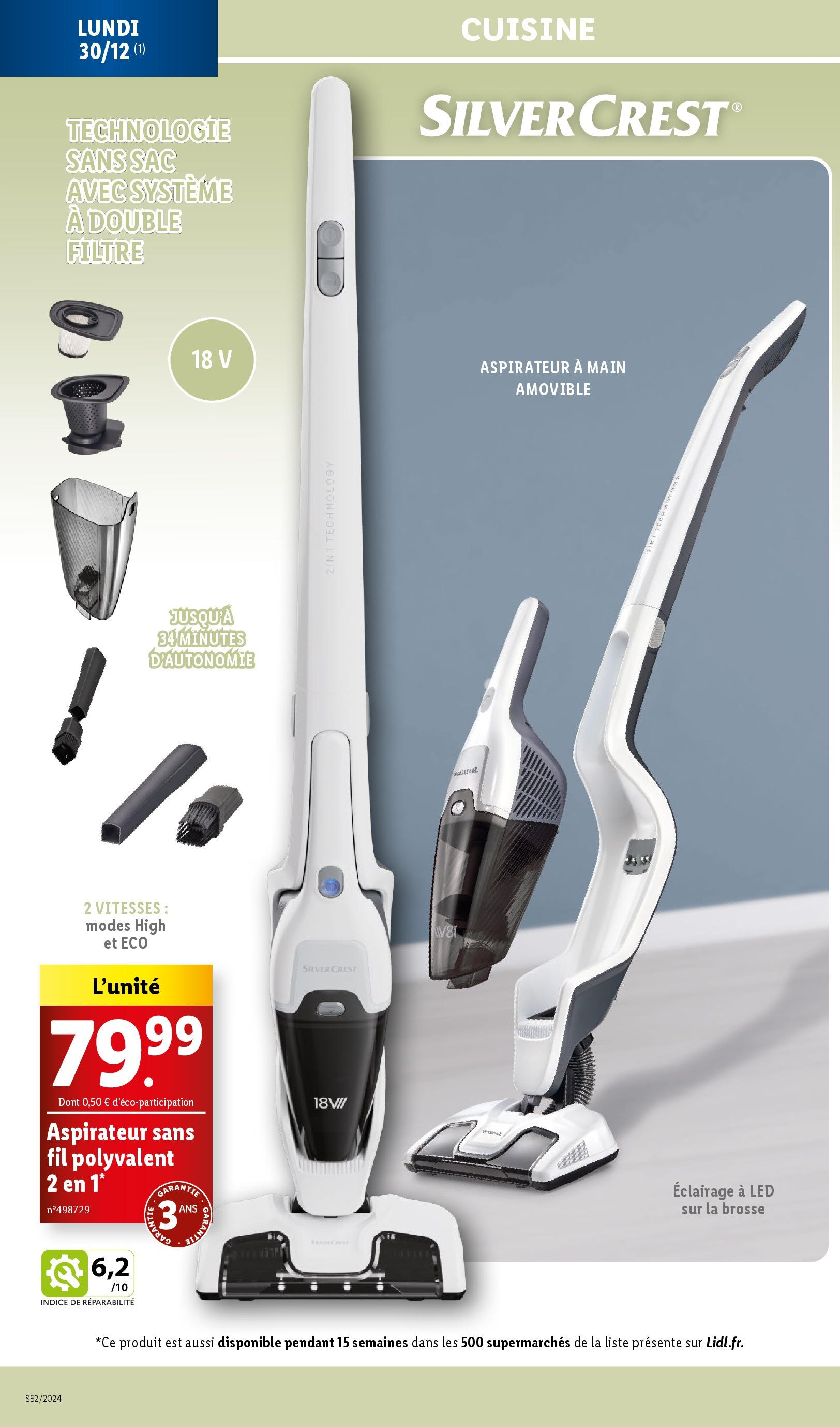 Catalogue LIDL du 25/12/2024 | Promo prospectus en ligne | Page: 56 | Produits: Filtre, Sac, Aspirateur, Brosse