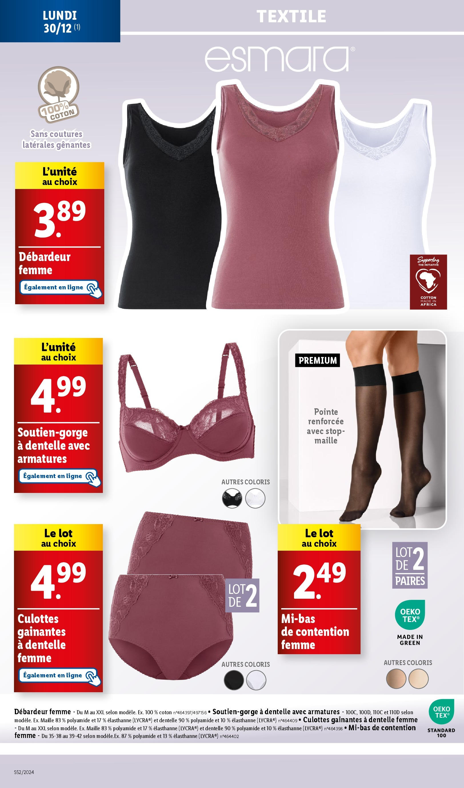 Catalogue LIDL du 25/12/2024 | Promo prospectus en ligne | Page: 58 | Produits: Coton, Débardeur, Thé