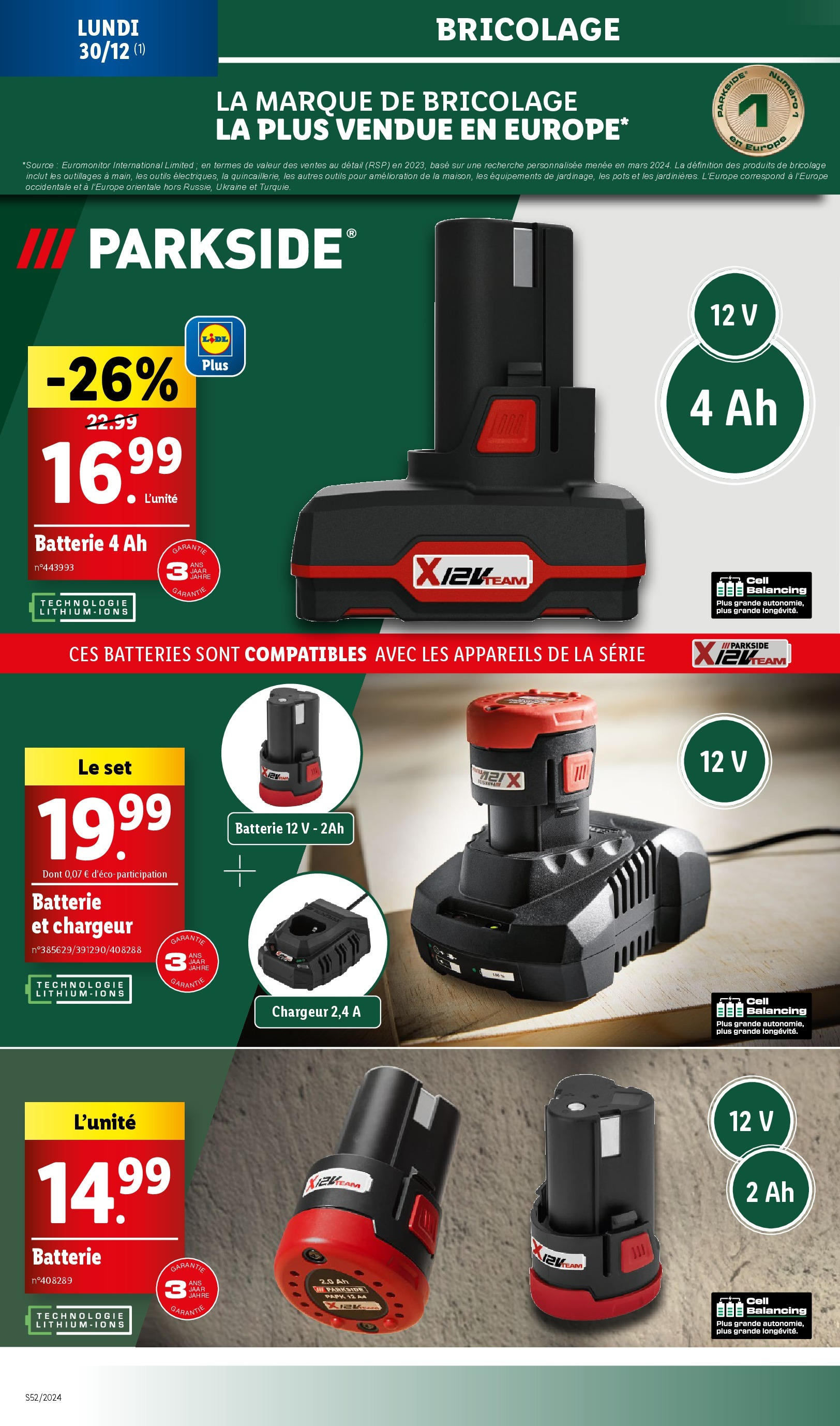 Catalogue LIDL du 25/12/2024 | Promo prospectus en ligne | Page: 62 | Produits: Base, Batterie, Thé