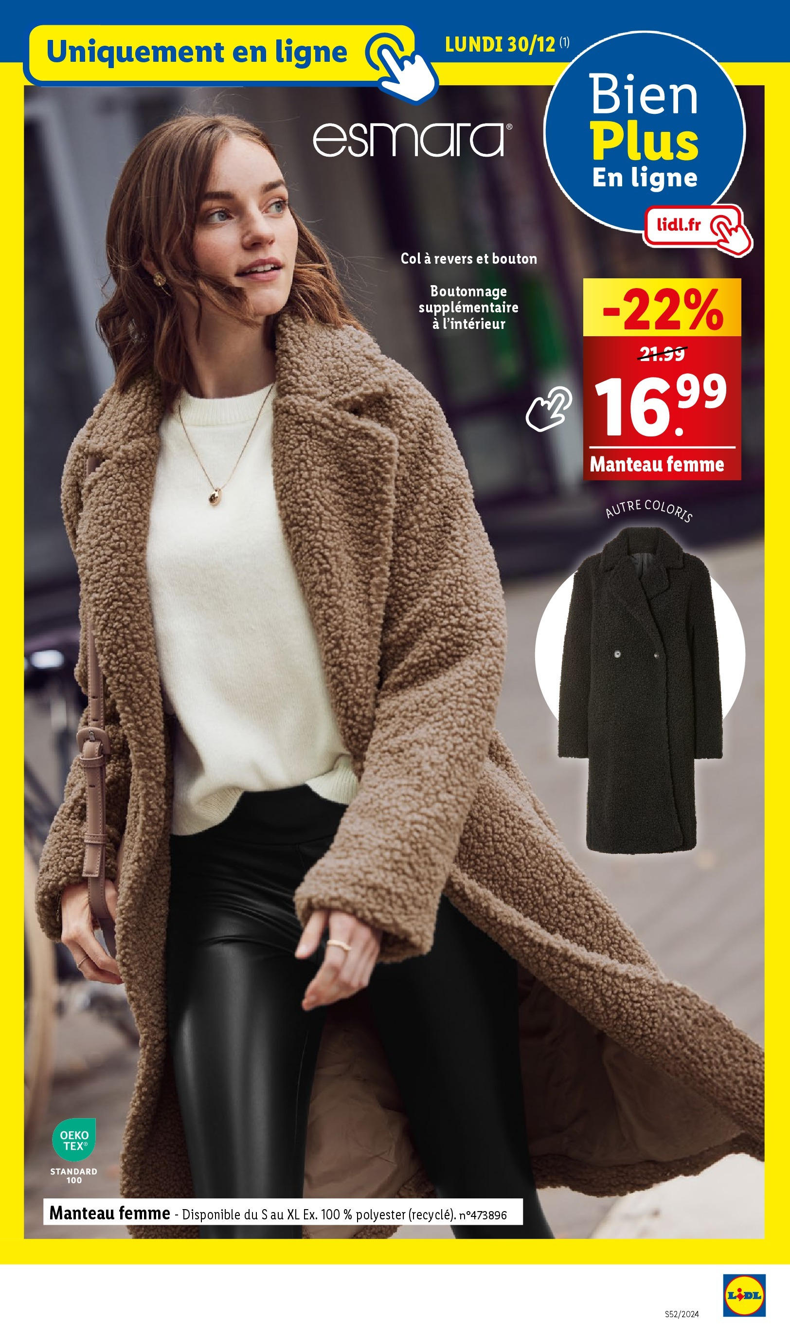 Catalogue LIDL du 25/12/2024 | Promo prospectus en ligne | Page: 69 | Produits: Manteau