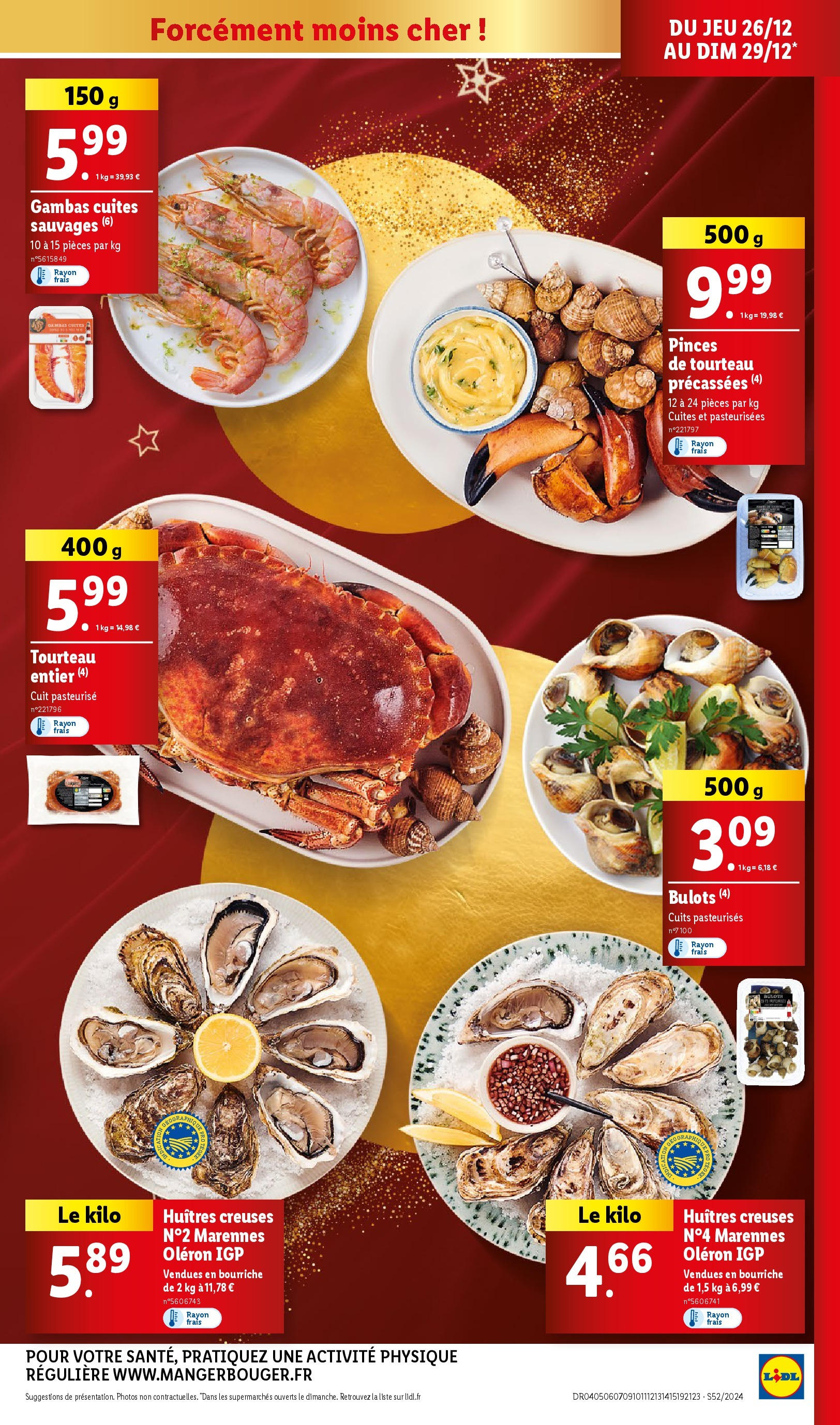 Catalogue LIDL du 25/12/2024 | Promo prospectus en ligne | Page: 7 | Produits: Pinces, Huitres creuses, Huîtres