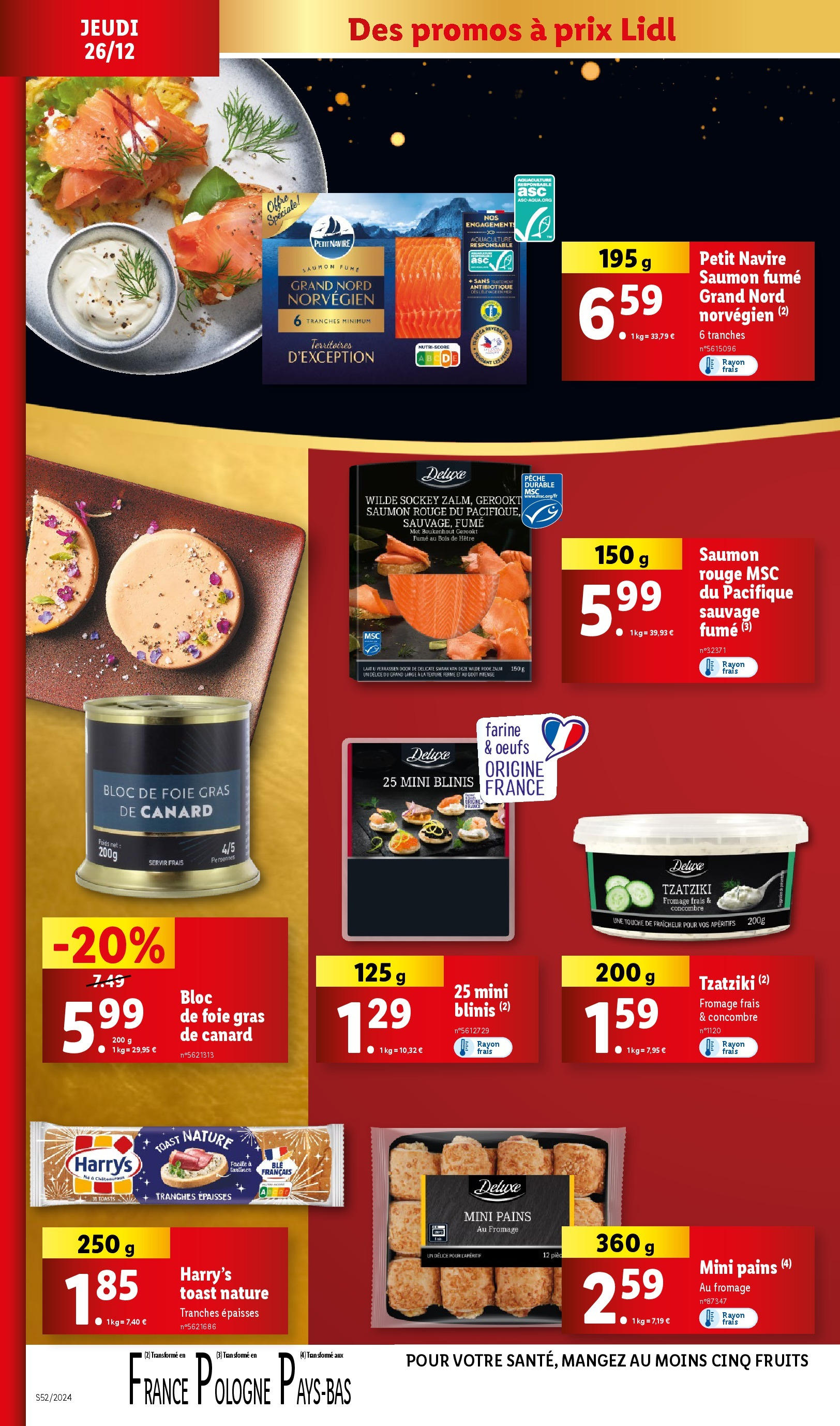 Catalogue LIDL du 25/12/2024 | Promo prospectus en ligne | Page: 10 | Produits: Concombre, Pêche, Farine, Œufs