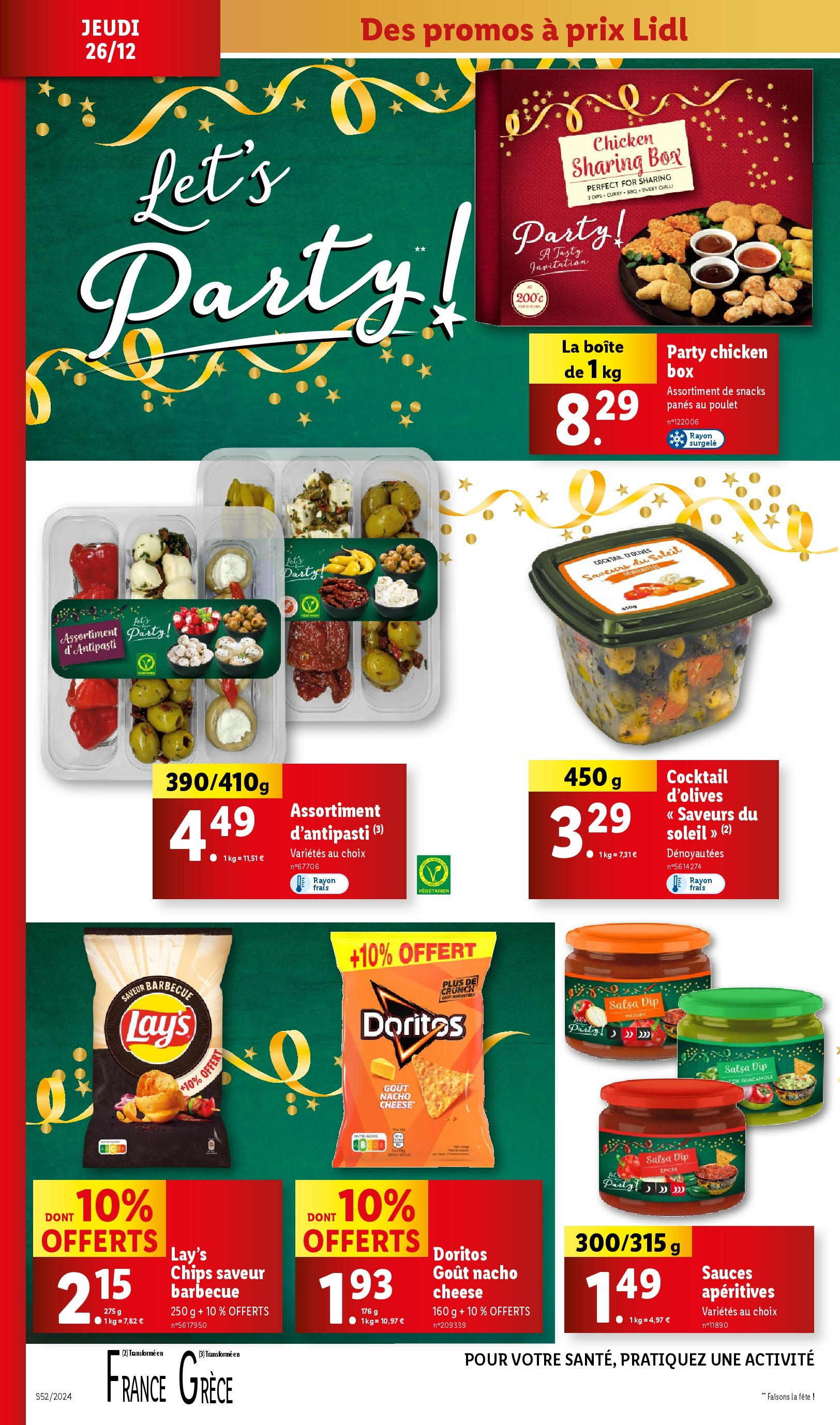 Catalogue LIDL du 25/12/2024 | Promo prospectus en ligne | Page: 14 | Produits: Olives, Barbecue, Guacamole, Chips