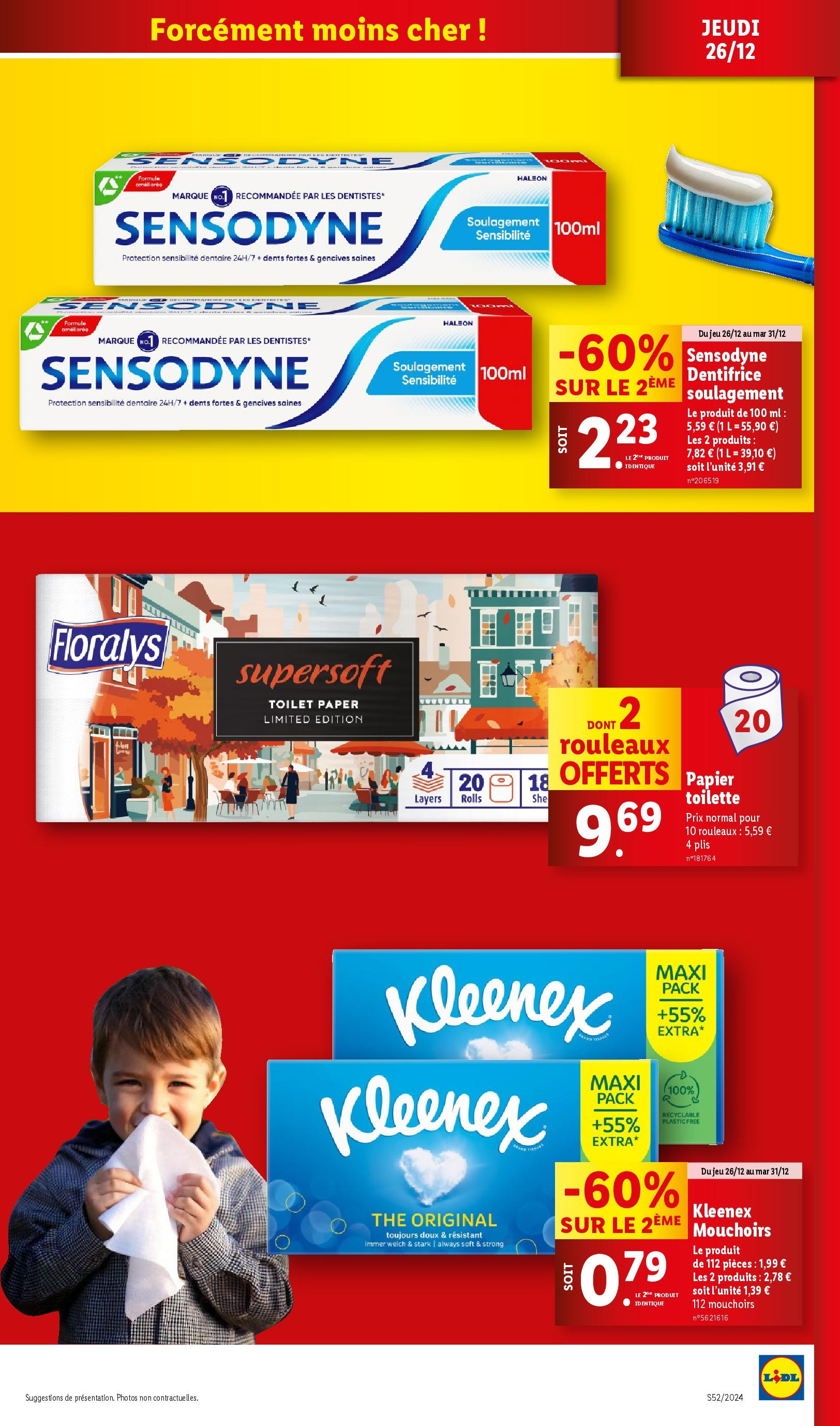 Catalogue LIDL du 25/12/2024 | Promo prospectus en ligne | Page: 23 | Produits: Dentifrice, Mouchoirs, Thé