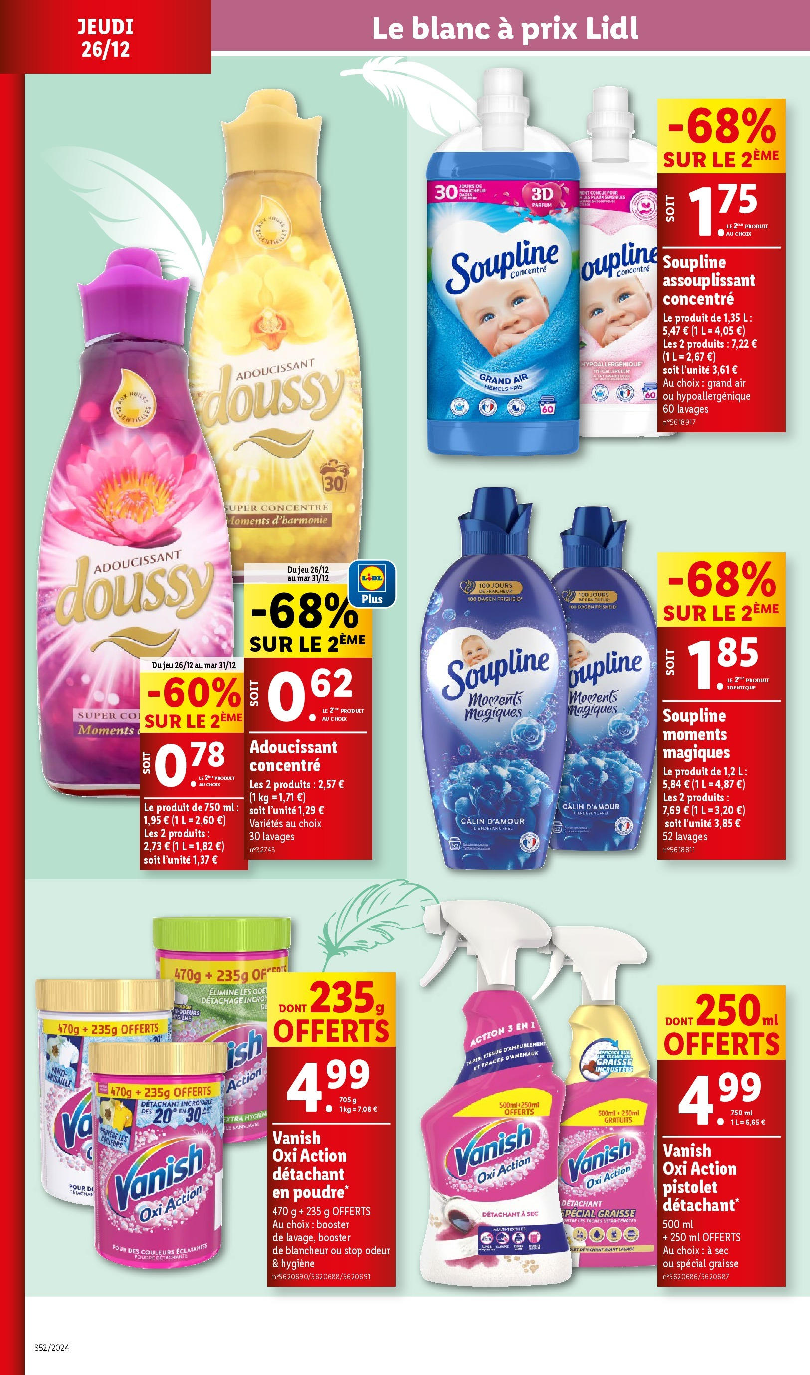 Catalogue LIDL du 25/12/2024 | Promo prospectus en ligne | Page: 30 | Produits: Parfum, Poudre, Soupline, Adoucissant