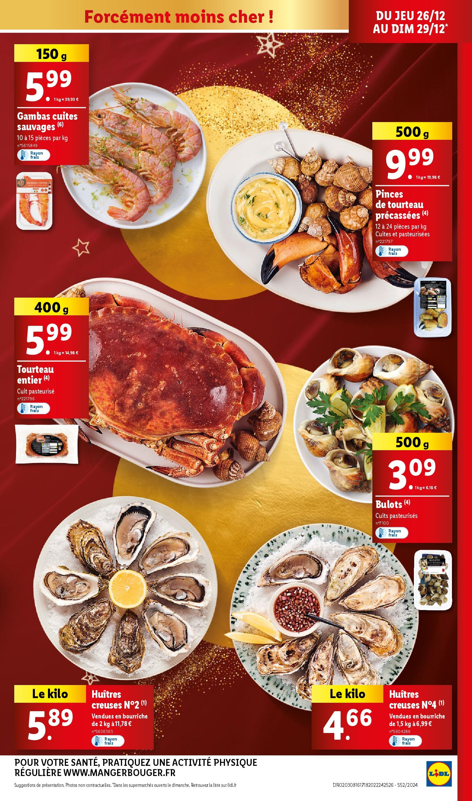 Catalogue LIDL du 25/12/2024 | Promo prospectus en ligne | Page: 7 | Produits: Pinces, Huitres creuses, Huîtres