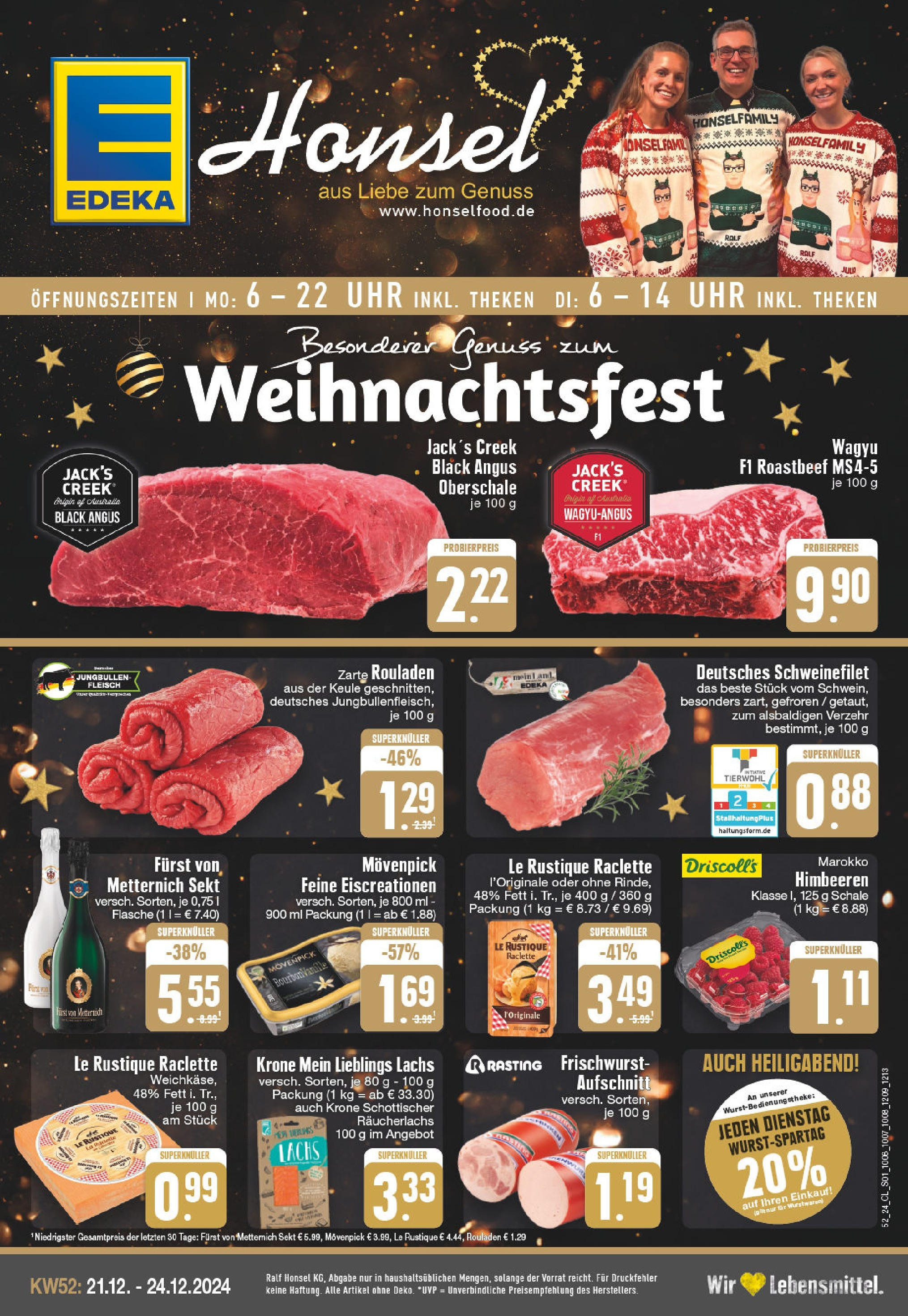 EDEKA Prospekt ab 22.12.2024 - E center: Wochenangebote Online