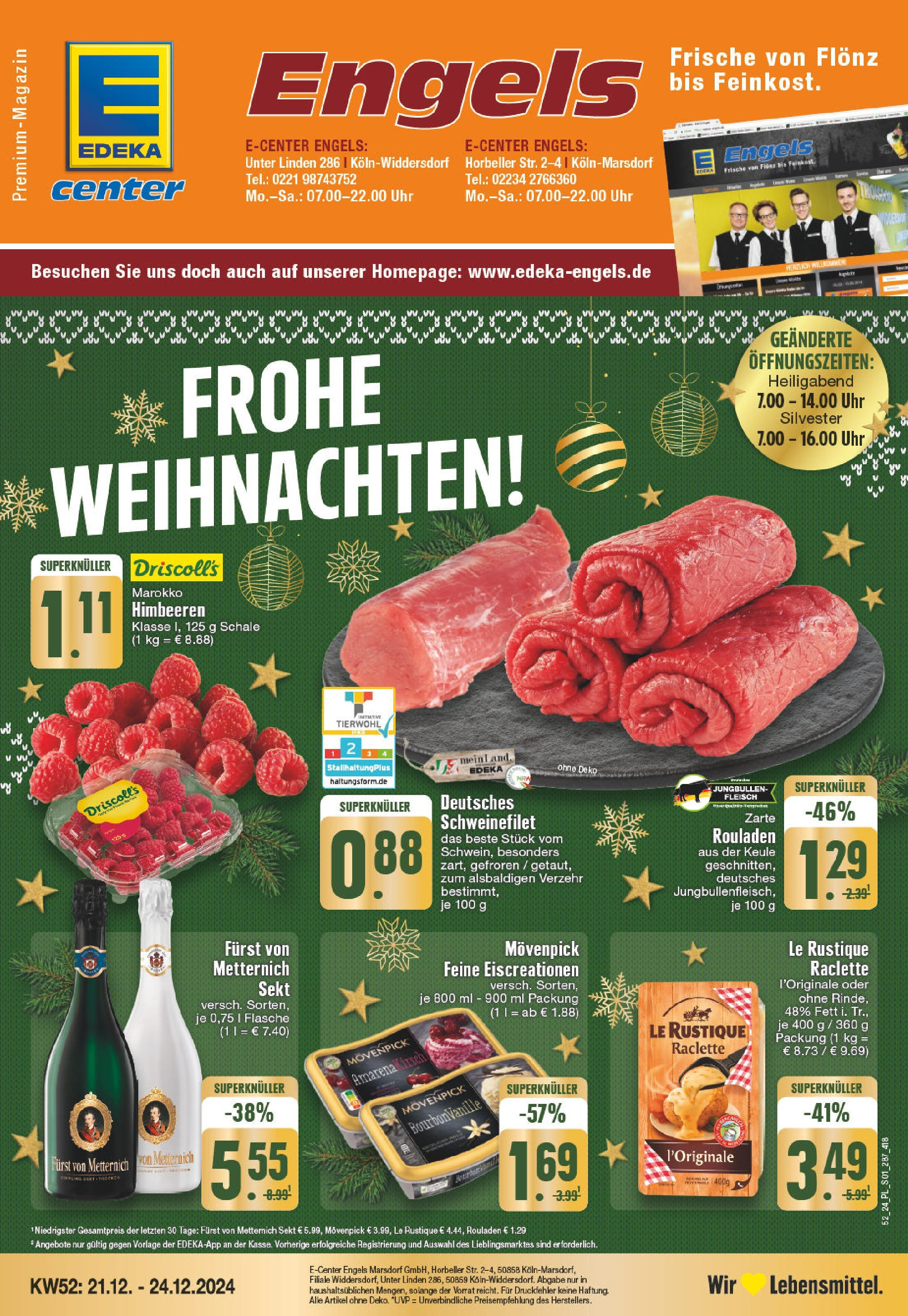 EDEKA Prospekt ab 22.12.2024 - E center: Wochenangebote Online