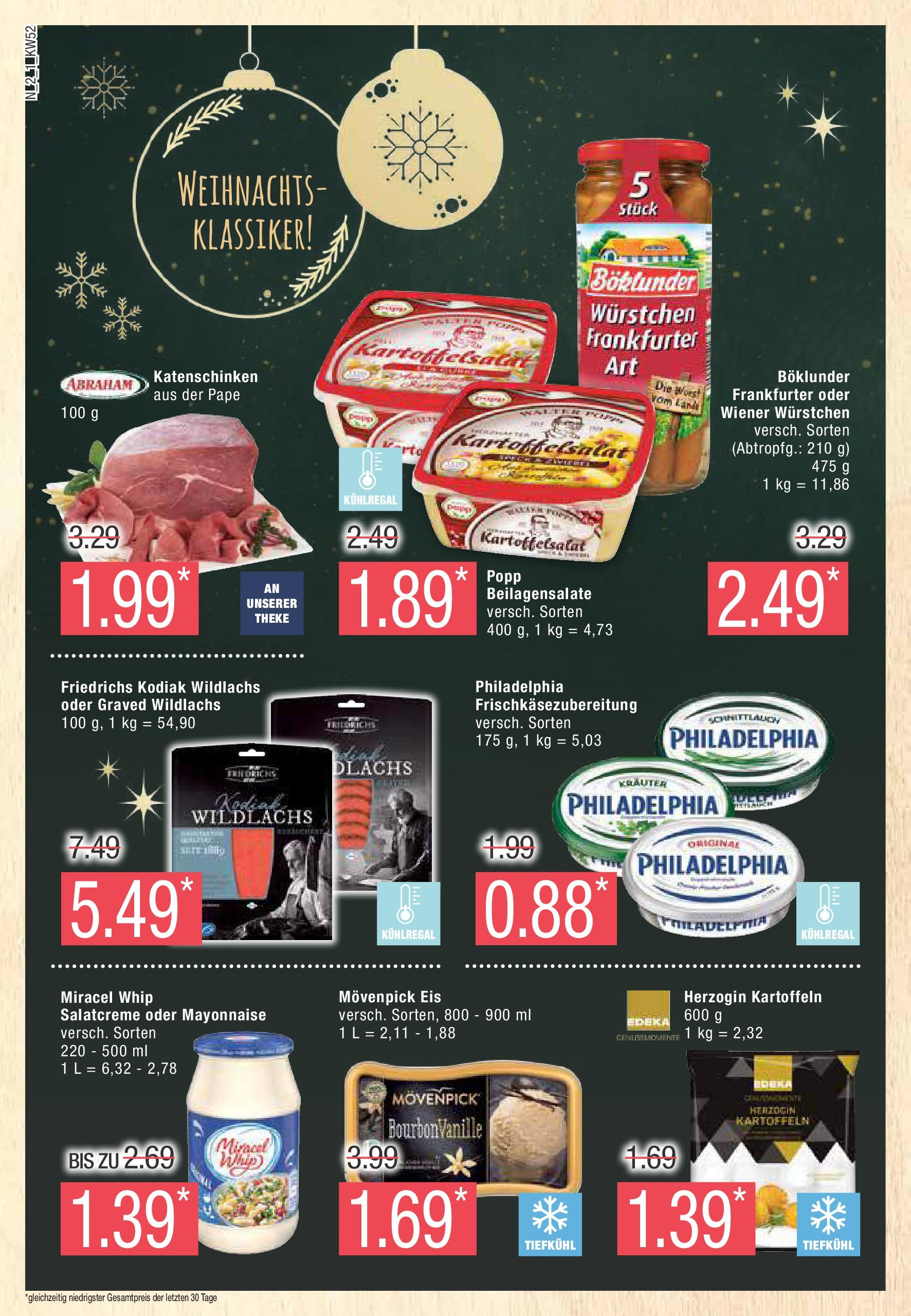 Marktkauf - Marktkauf: Wochenangebote (ab 22.12.2024) » Angebote online | Seite: 2 | Produkte: Wiener wurstchen, Philadelphia, Movenpick eis, Kartoffeln