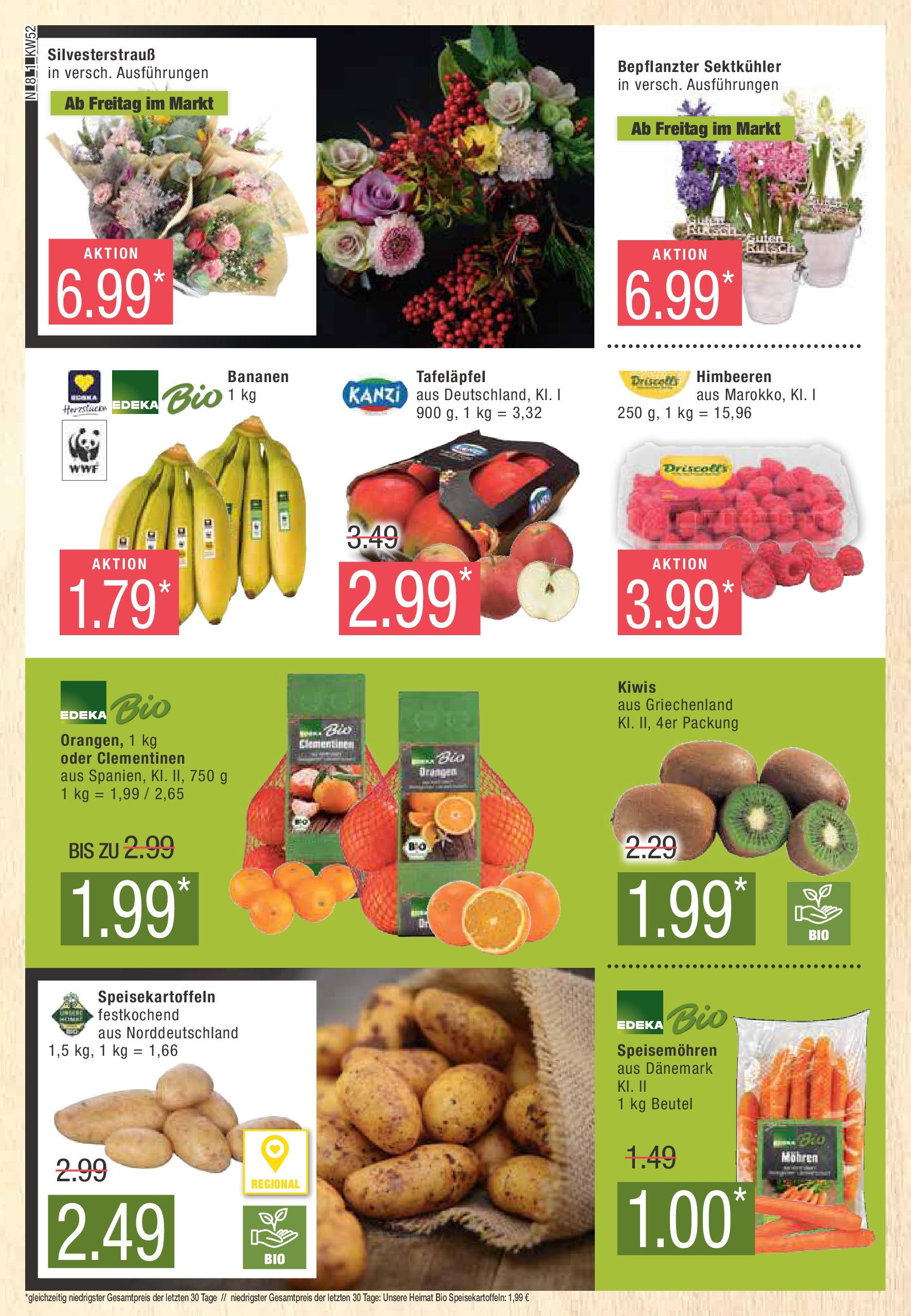 Marktkauf - Marktkauf: Wochenangebote (ab 22.12.2024) » Angebote online | Seite: 8 | Produkte: Himbeeren, Bananen, Orangen, Mohren