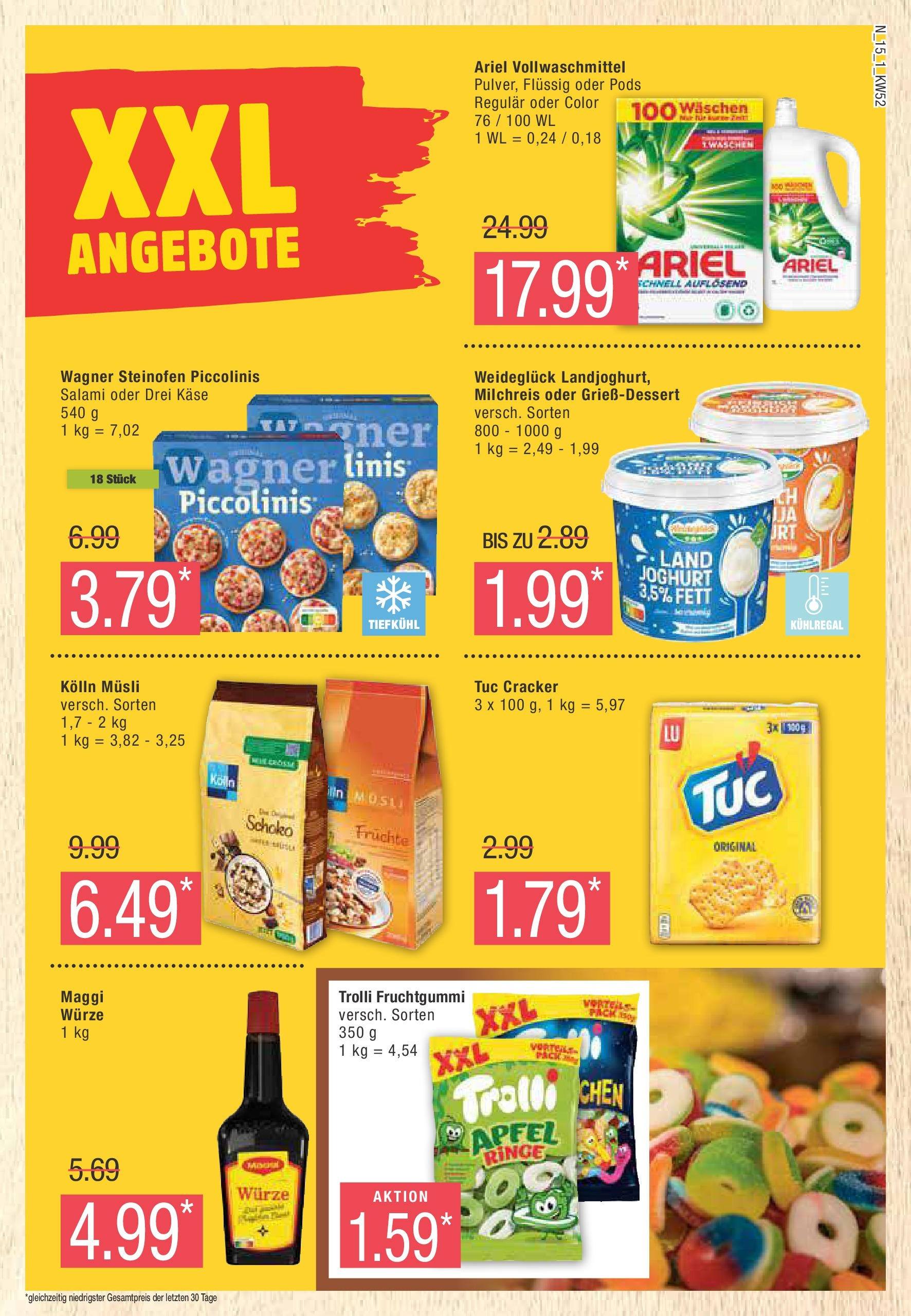 Marktkauf - Marktkauf: Wochenangebote (ab 22.12.2024) » Angebote online | Seite: 15 | Produkte: Musli, Käse, Piccolinis, Salami