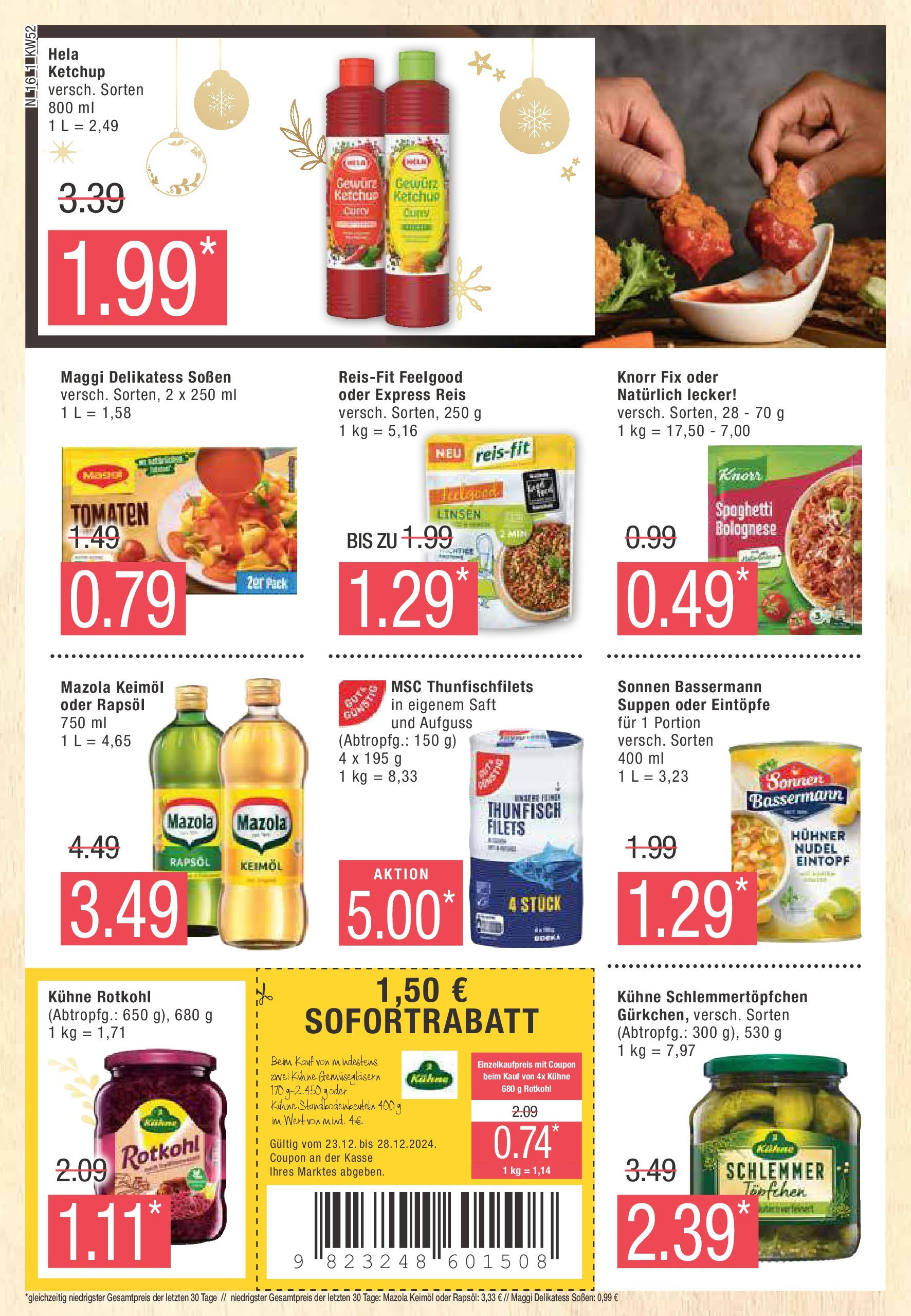 Marktkauf - Marktkauf: Wochenangebote (ab 22.12.2024) » Angebote online | Seite: 16 | Produkte: Thunfisch, Tomaten, Saft, Reis