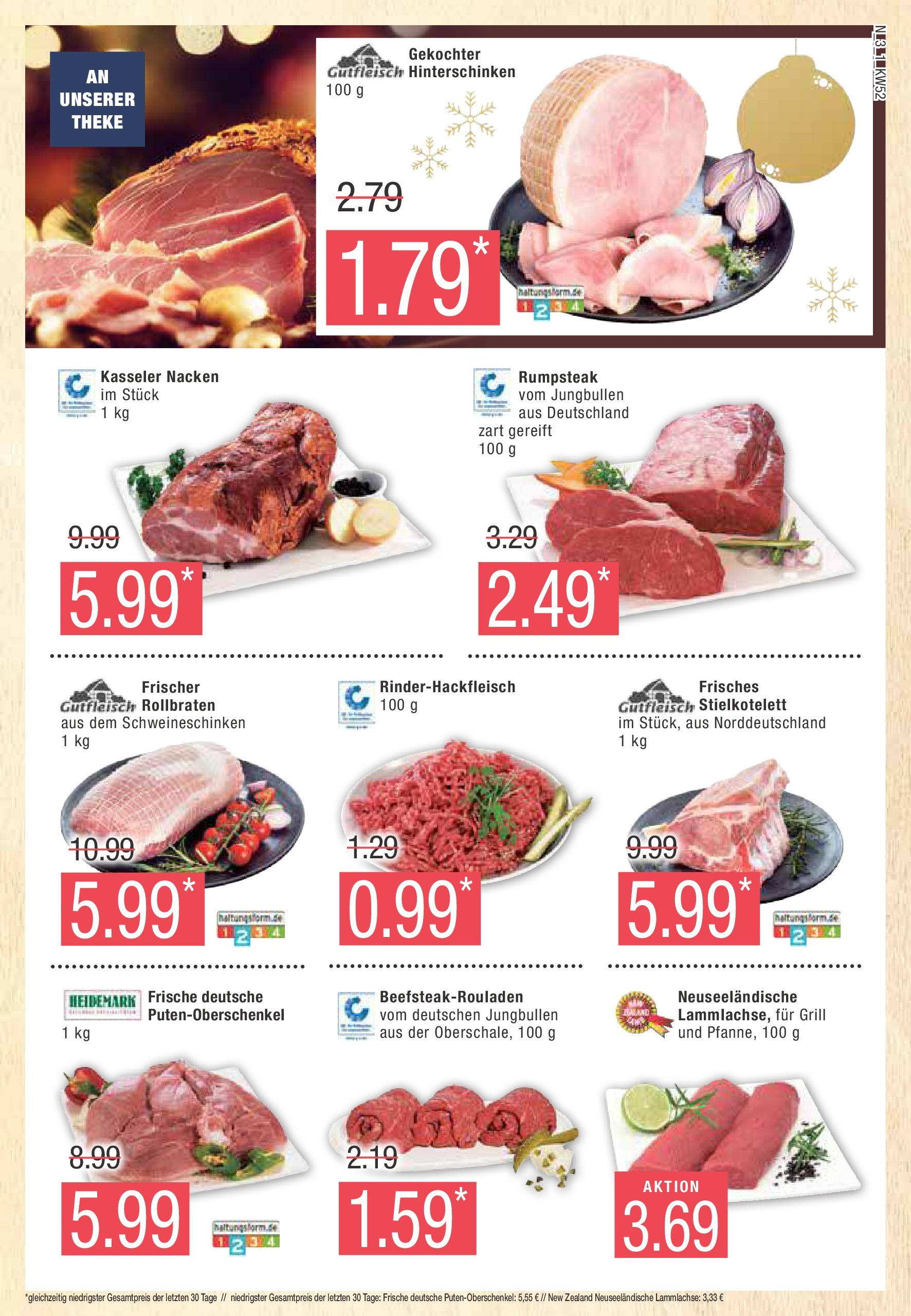 Marktkauf - Marktkauf: Wochenangebote (ab 22.12.2024) » Angebote online | Seite: 3 | Produkte: Rumpsteak, Grill, Theke, Kasseler nacken