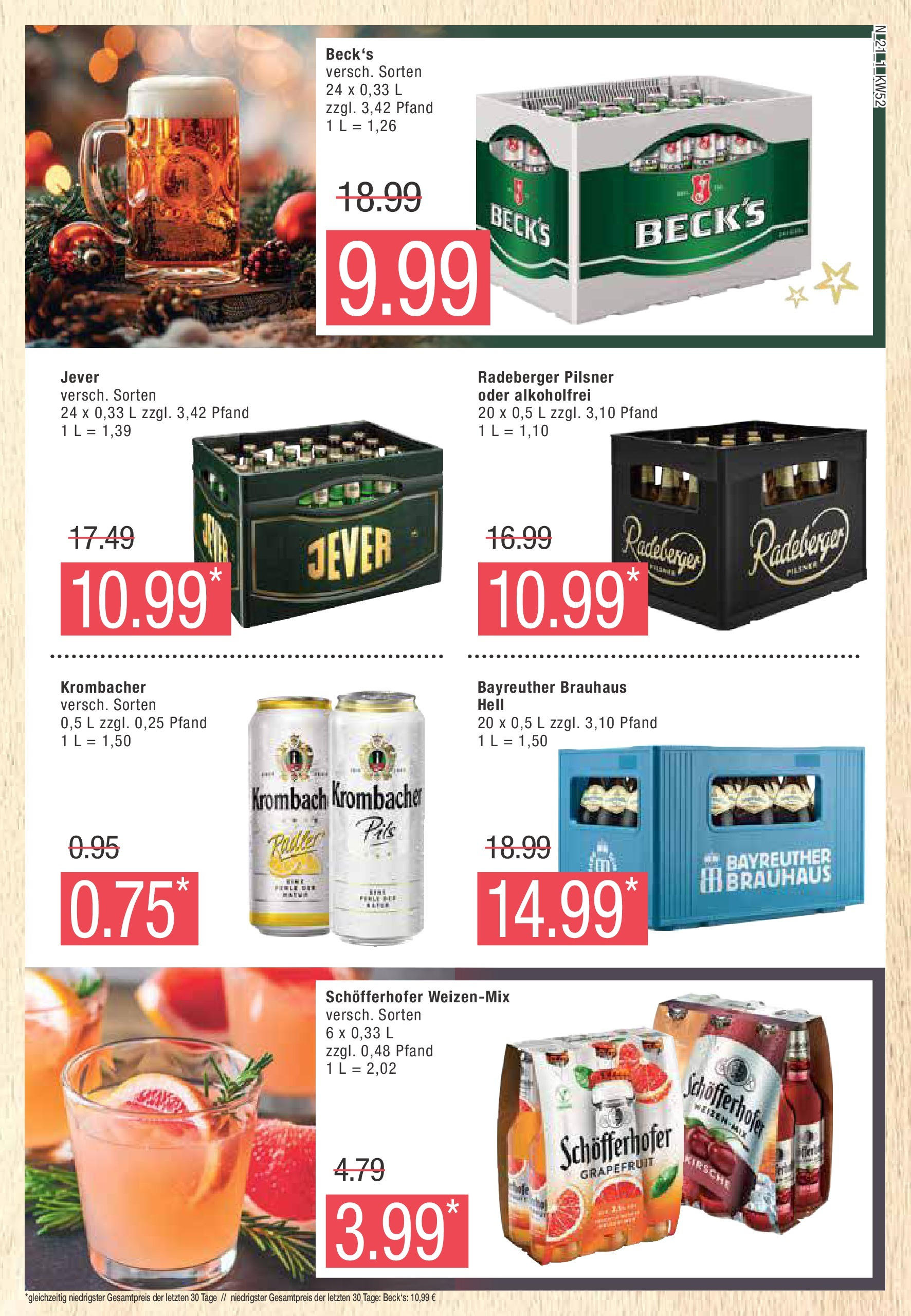 Marktkauf - Marktkauf: Wochenangebote (ab 22.12.2024) » Angebote online | Seite: 21 | Produkte: Pils, Grapefruit, Jever, Krombacher