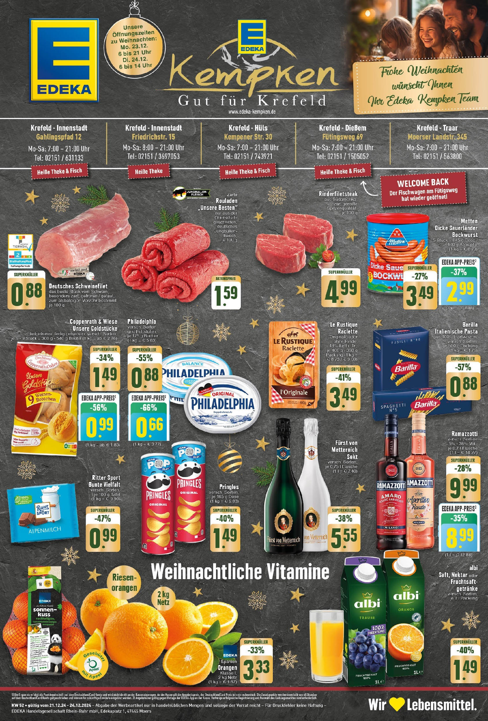 Edeka - EDEKA: Wochenangebote (ab 22.12.2024) » Angebote Online | Seite: 1 | Produkte: Sekt, Raclette, Fruchtsaft, Ramazzotti