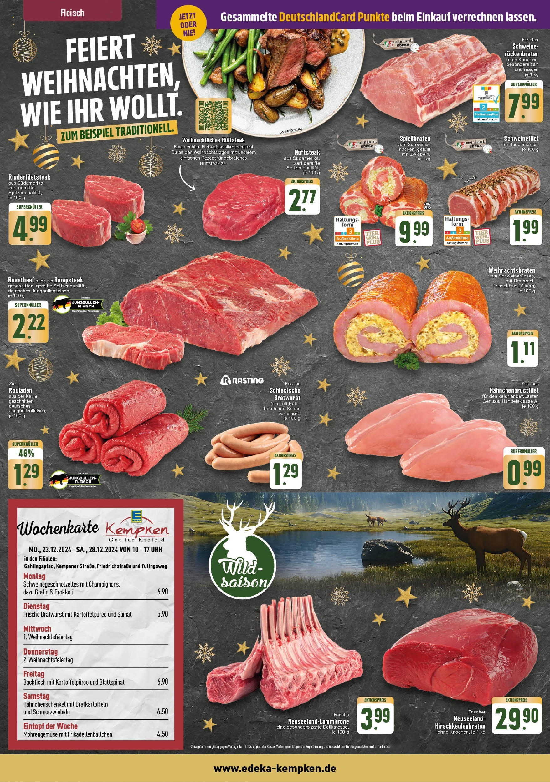 Edeka - EDEKA: Wochenangebote (ab 22.12.2024) » Angebote Online | Seite: 2 | Produkte: Rumpsteak, Roastbeef, Brokkoli, Uhr