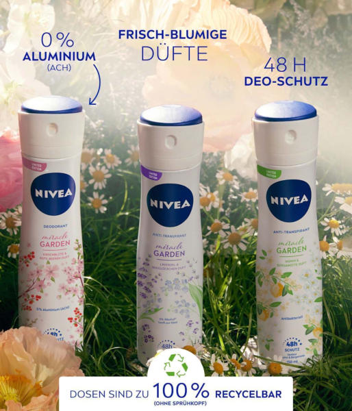 NIVEA Deospray Miracle Garden Kirschblüte & rote Beeren