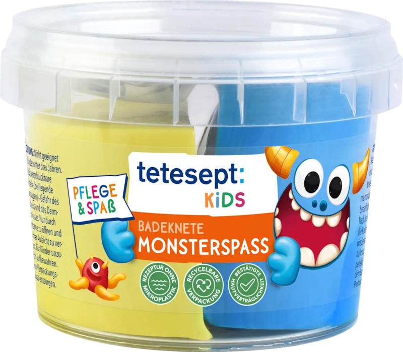 tetesept: KIDS Badeknete Monster Kinder Badespaß 2x50g