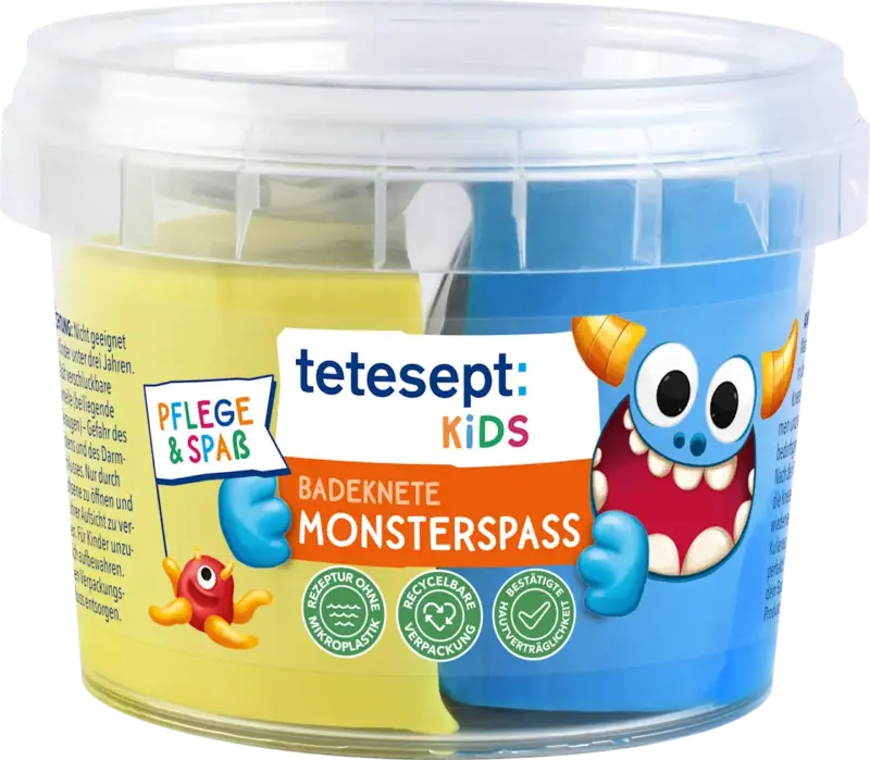 tetesept: KIDS Badeknete Monster Kinder Badespaß 2x50g