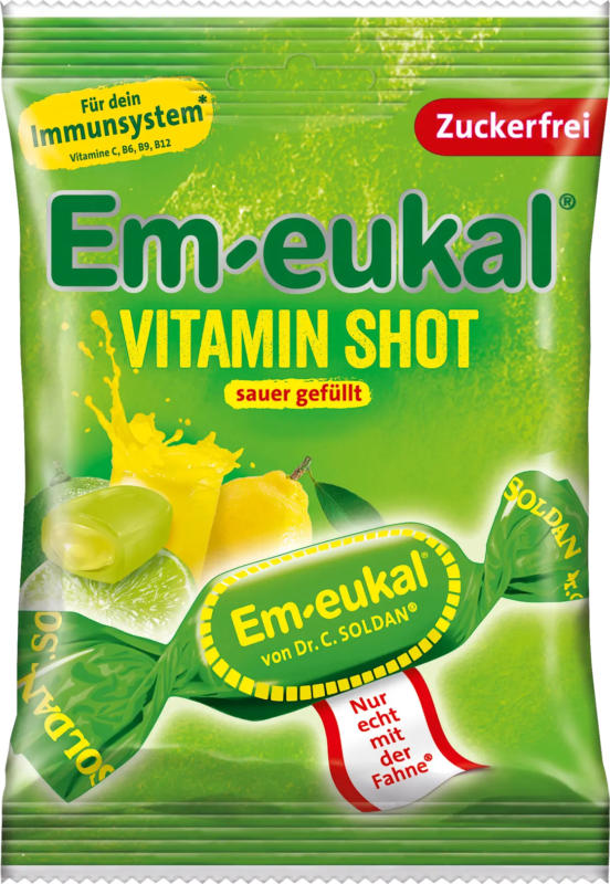 Em-eukal Bonbon, Vitamin Shot sauer, zuckerfrei